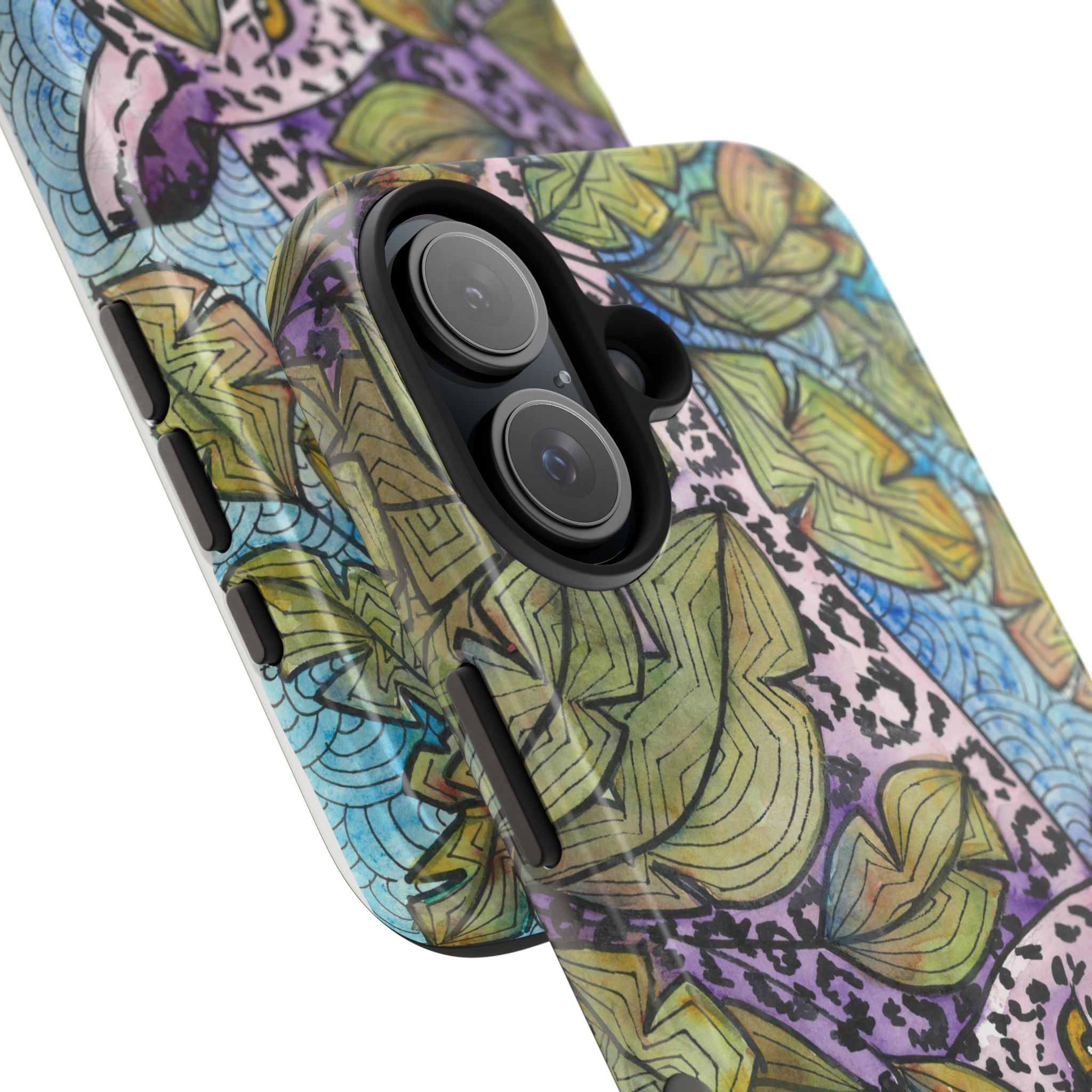 Tough Phone Case - All iPhones and Samsung Galaxys - Exciting Abstract Design #76 Purrfect Blend