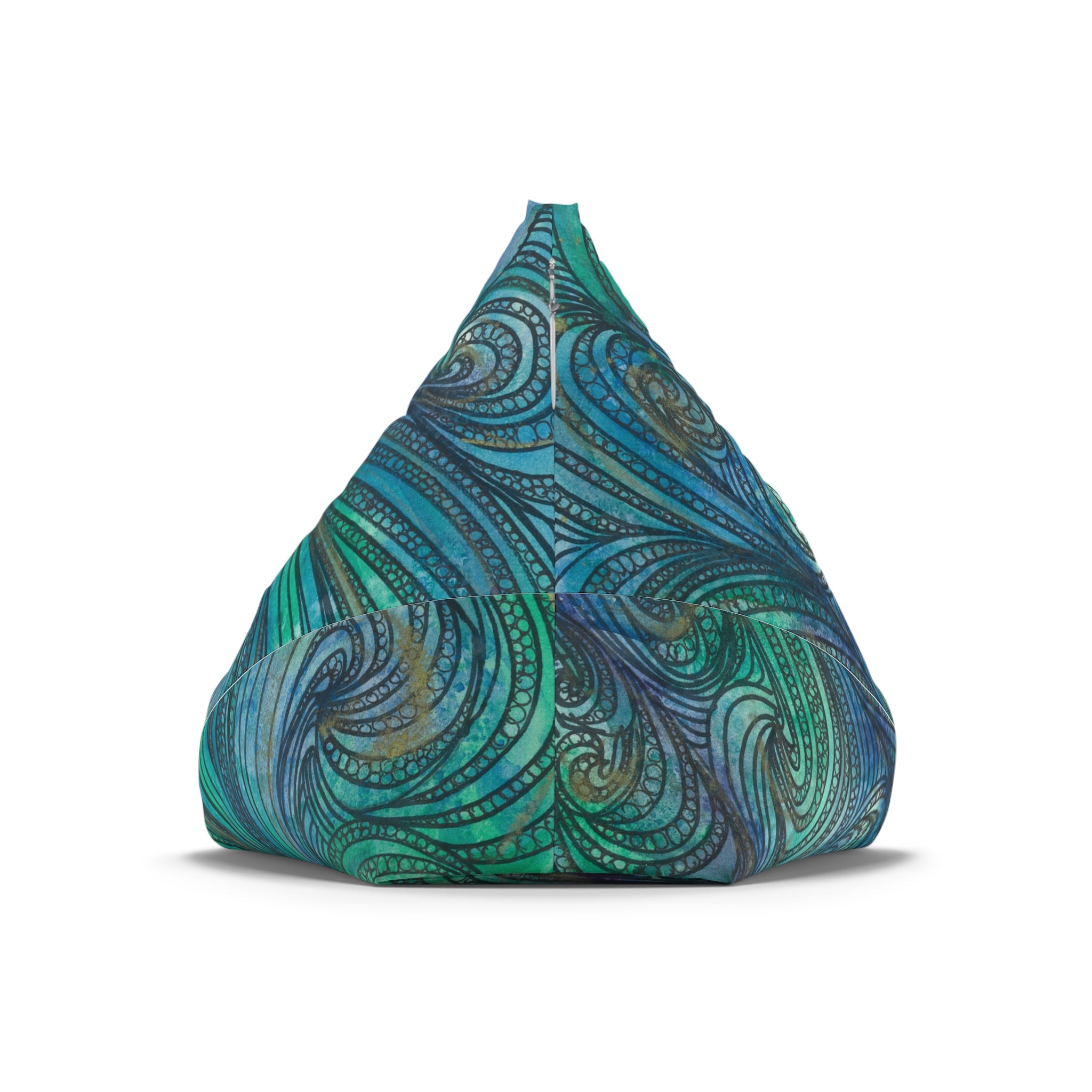 Bean Bag Chair Covers For Indoor & Outdoor - 2 Sizes - Exciting Abstract Design #71 Call of The Sea
