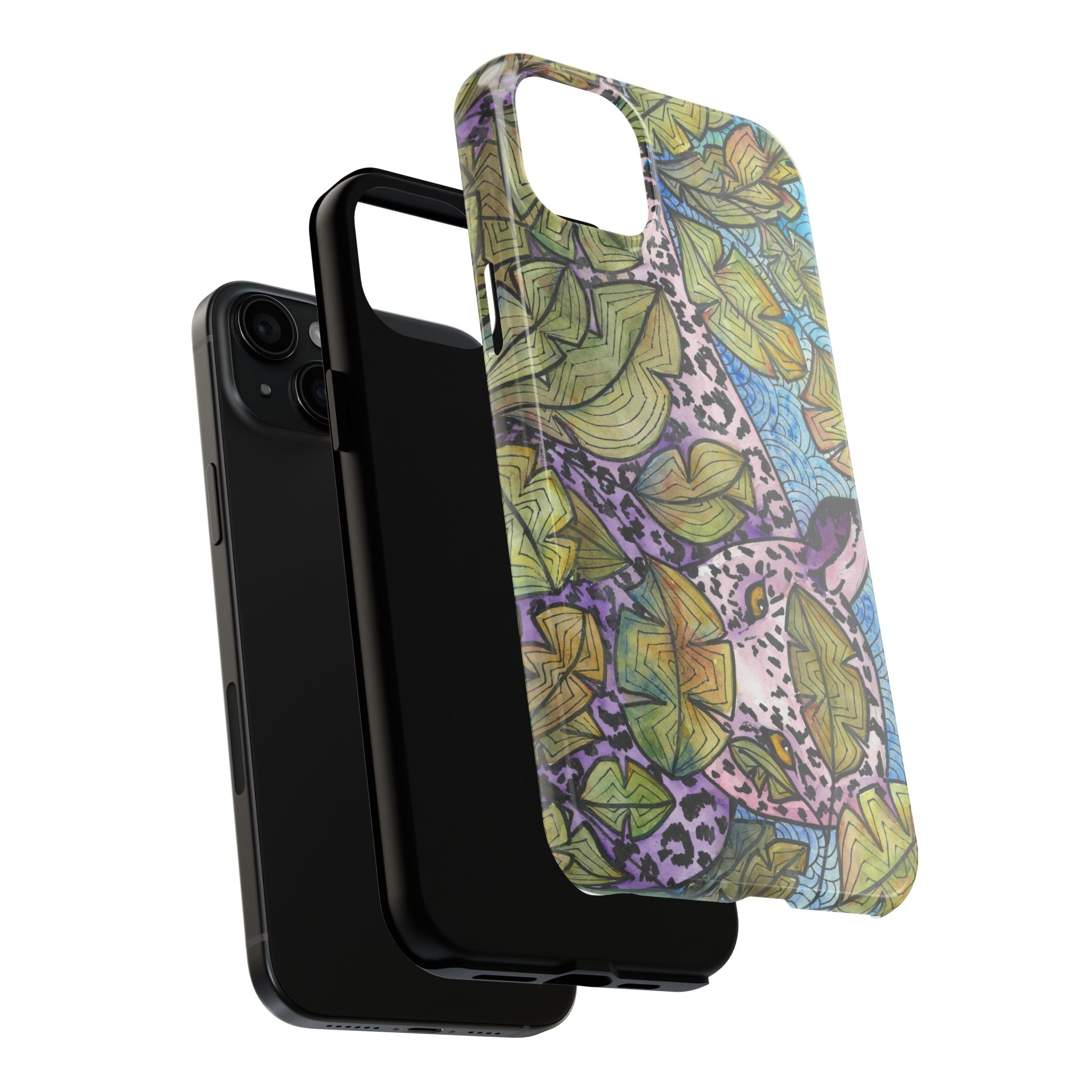 Tough Phone Case - All iPhones and Samsung Galaxys - Exciting Abstract Design #76 Purrfect Blend