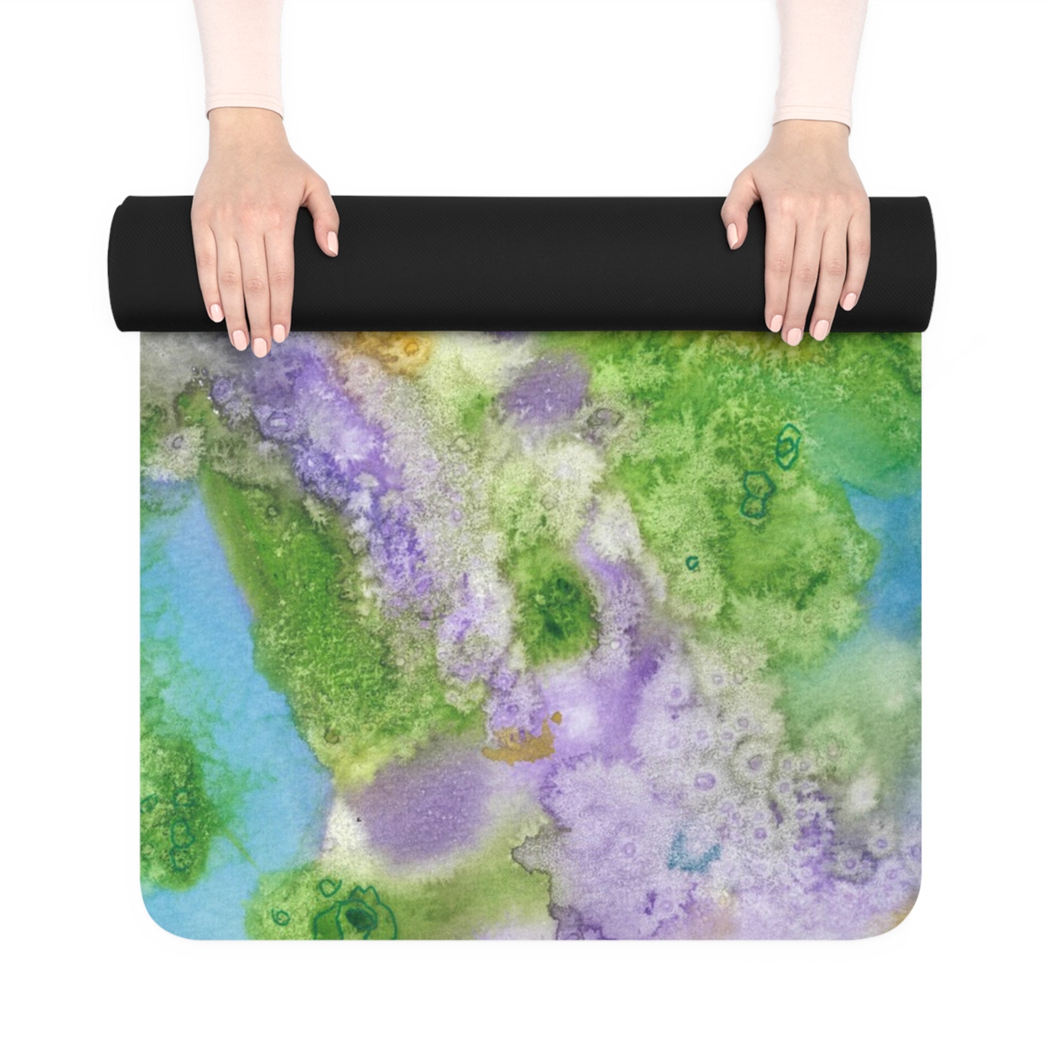 Yoga Mats and Gym Mats. Colourful Abstract Designs. Perfect for Home, Yoga or Gym Class, or a Special Gift #60 Happy Holidays