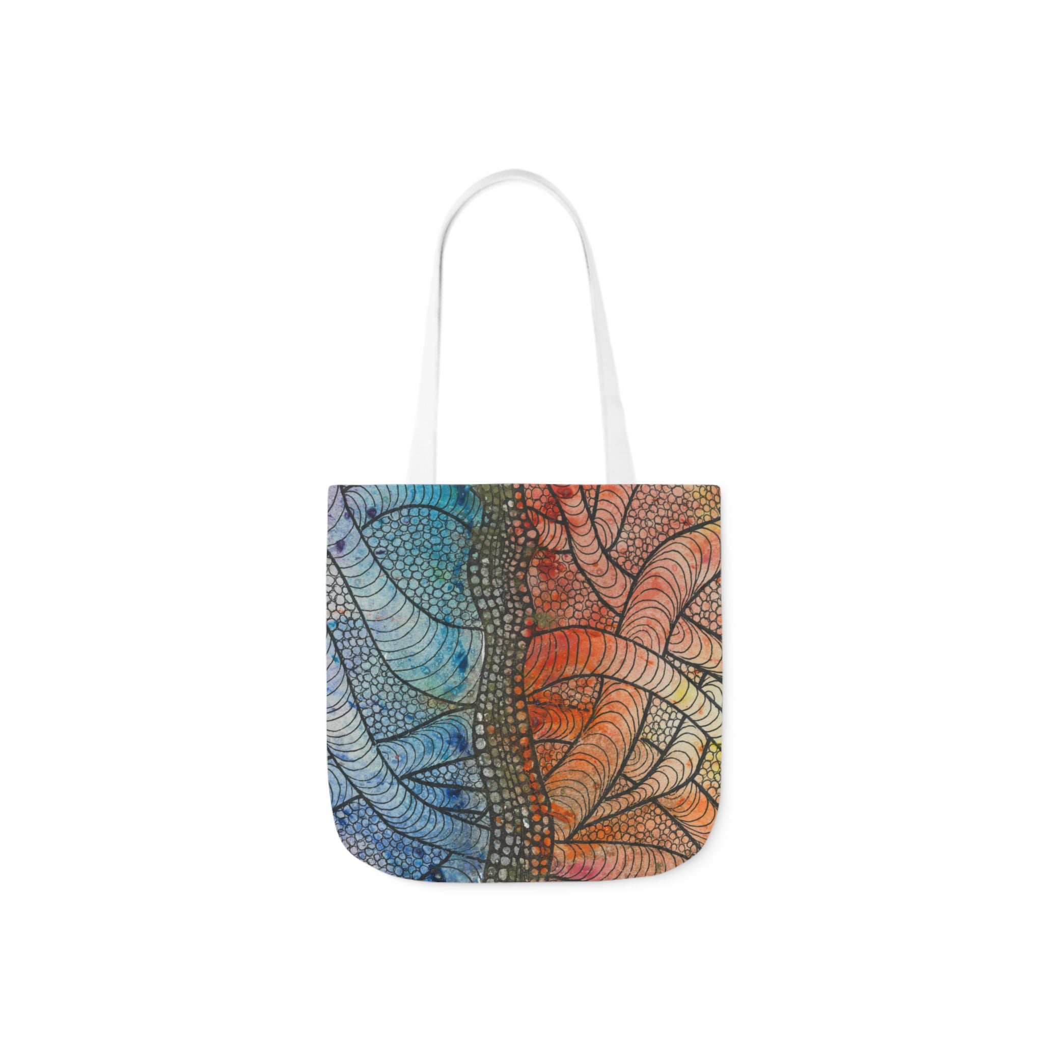 Canvas Tote Bags, Colourful Abstract Designs, 5-Color Straps, 3 Sizes.  For Family and friends or a Special Gift #72 After The End