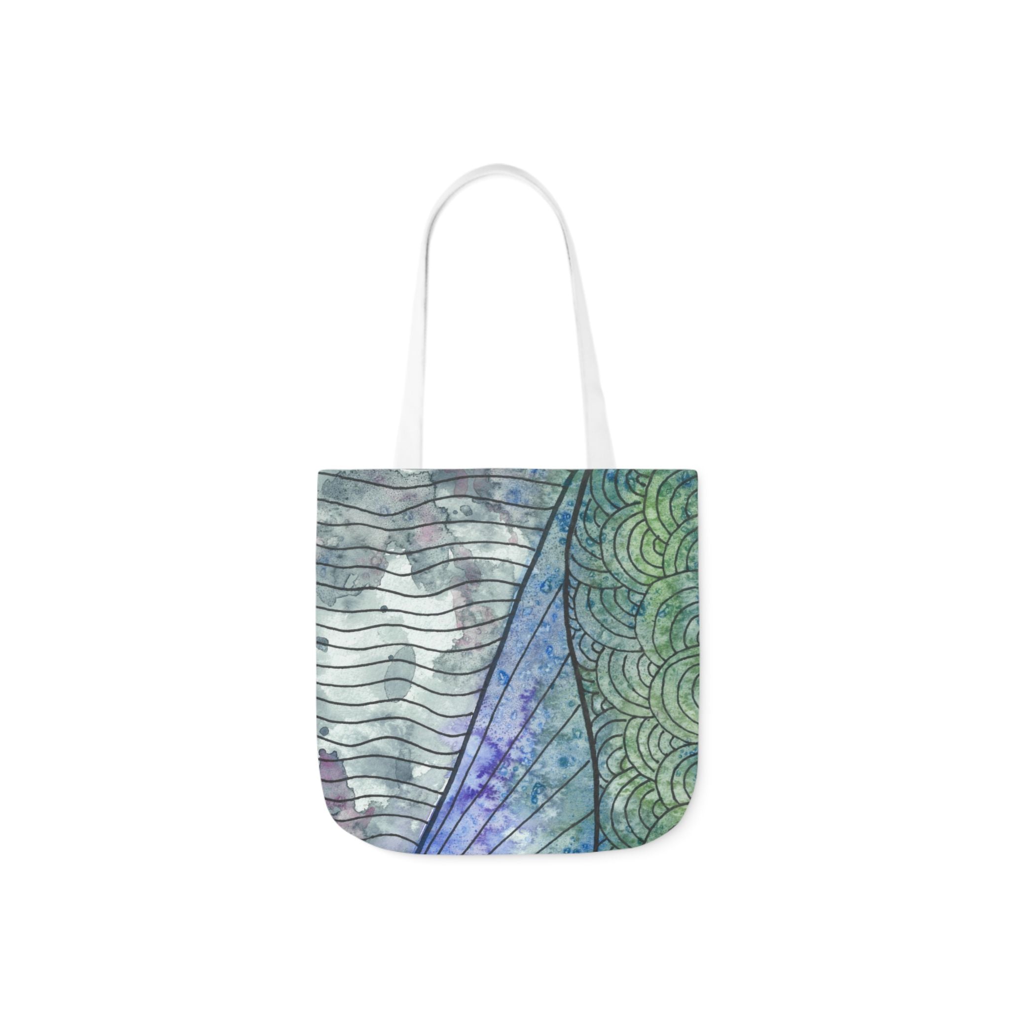 Canvas Tote Bags, Colourful Abstract Designs, 5-Color Straps, 3 Sizes.  For Family and friends or a Special Gift #90 Rtanj Pyramid