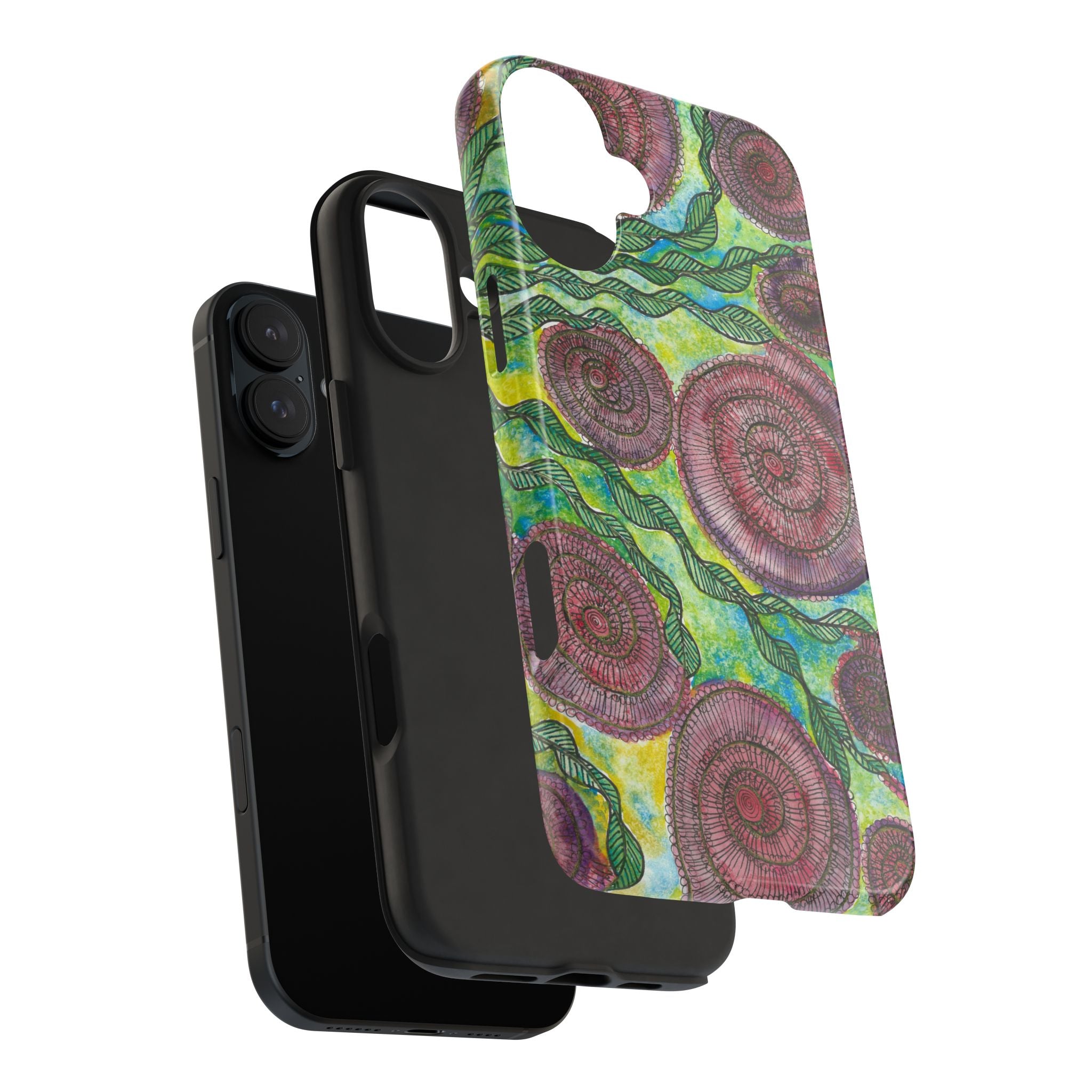 Tough Phone Case - All iPhones and Samsung Galaxys - Exciting Abstract Design #35 Beetroot To Yourself