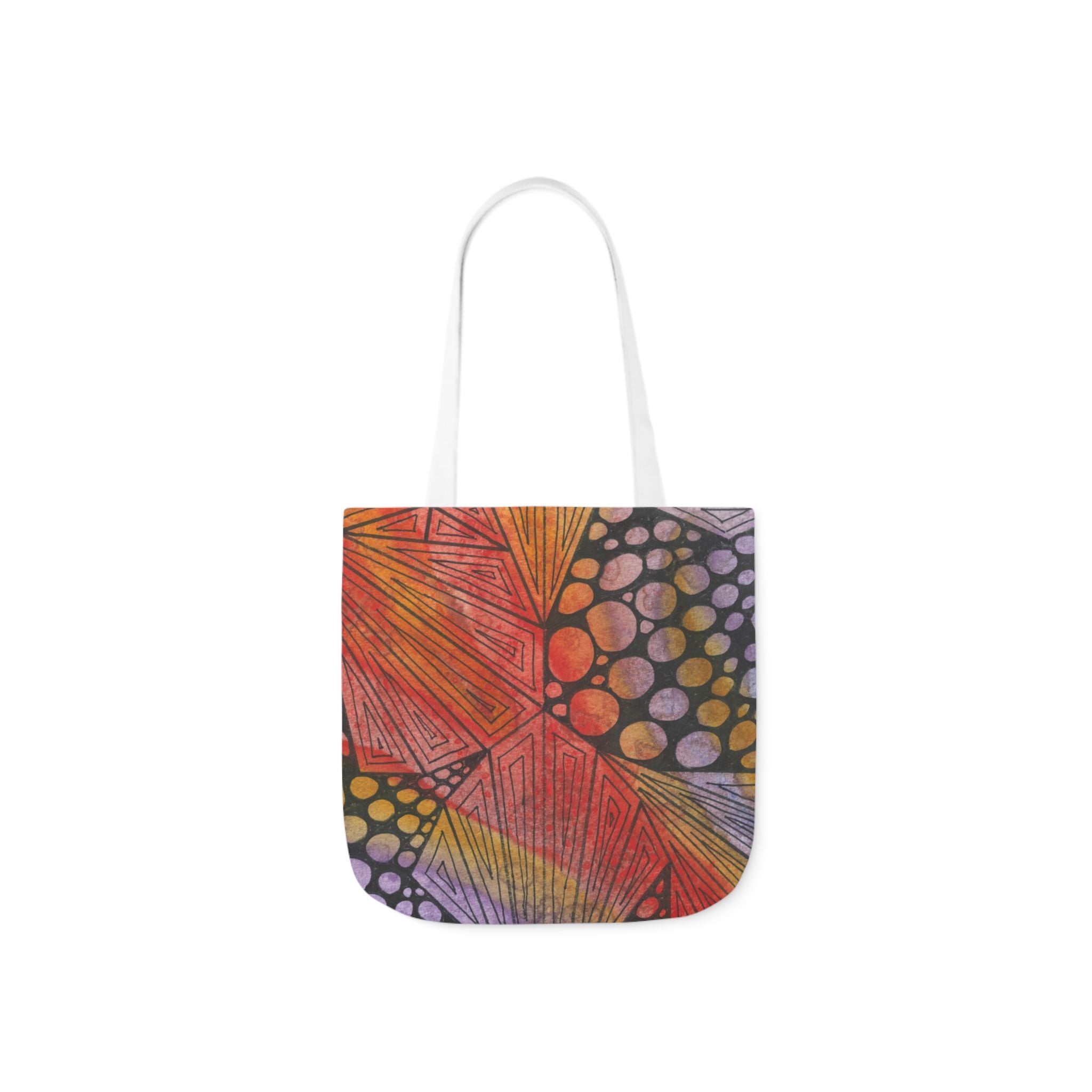 Canvas Tote Bags, Colourful Abstract Designs, 5-Color Straps, 3 Sizes.  For Family and friends or a Special Gift #82 Fighting Delusions