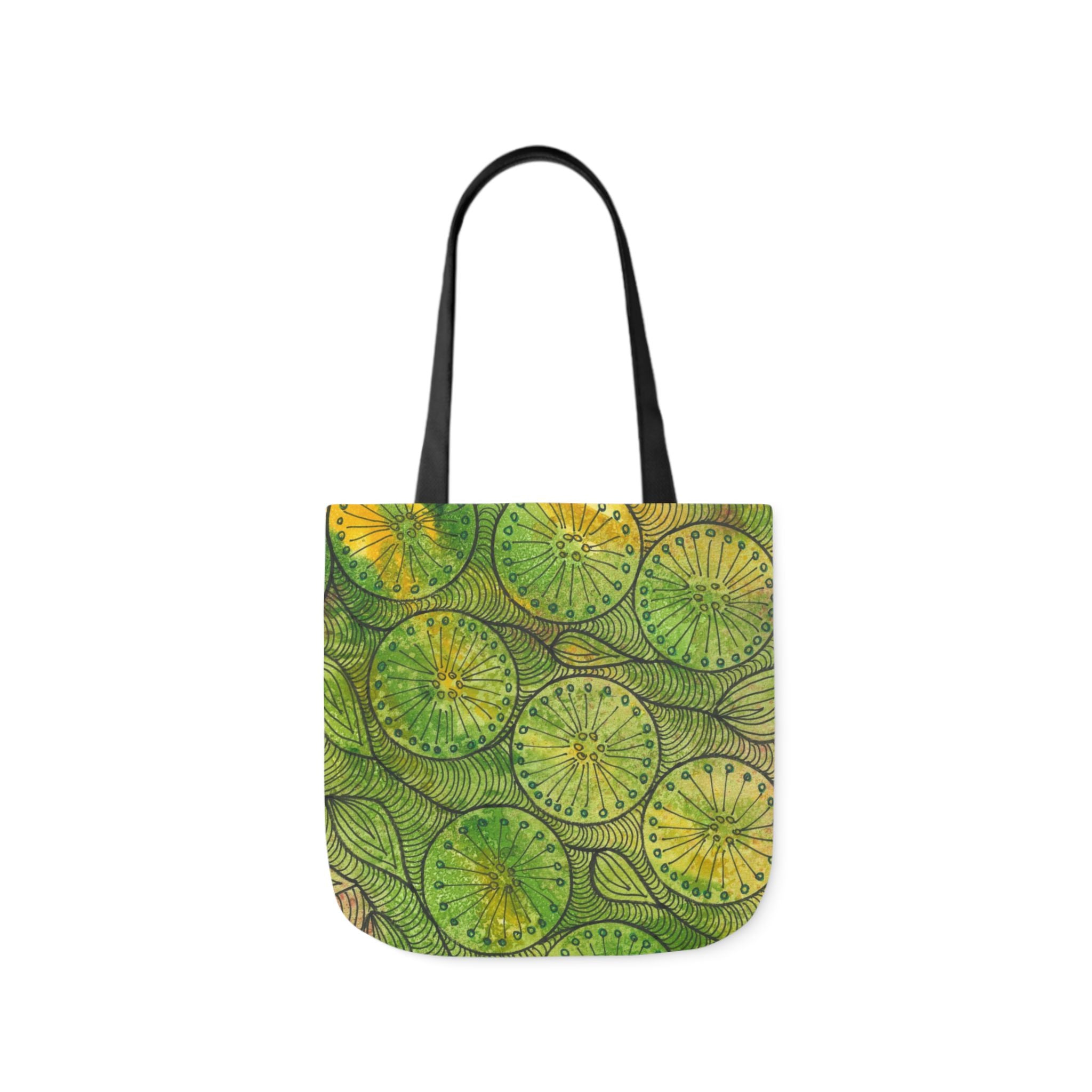 Canvas Tote Bags, Colourful Abstract Designs, 5-Color Straps, 3 Sizes.  For Family and friends or a Special Gift #63 Margarita Mondays