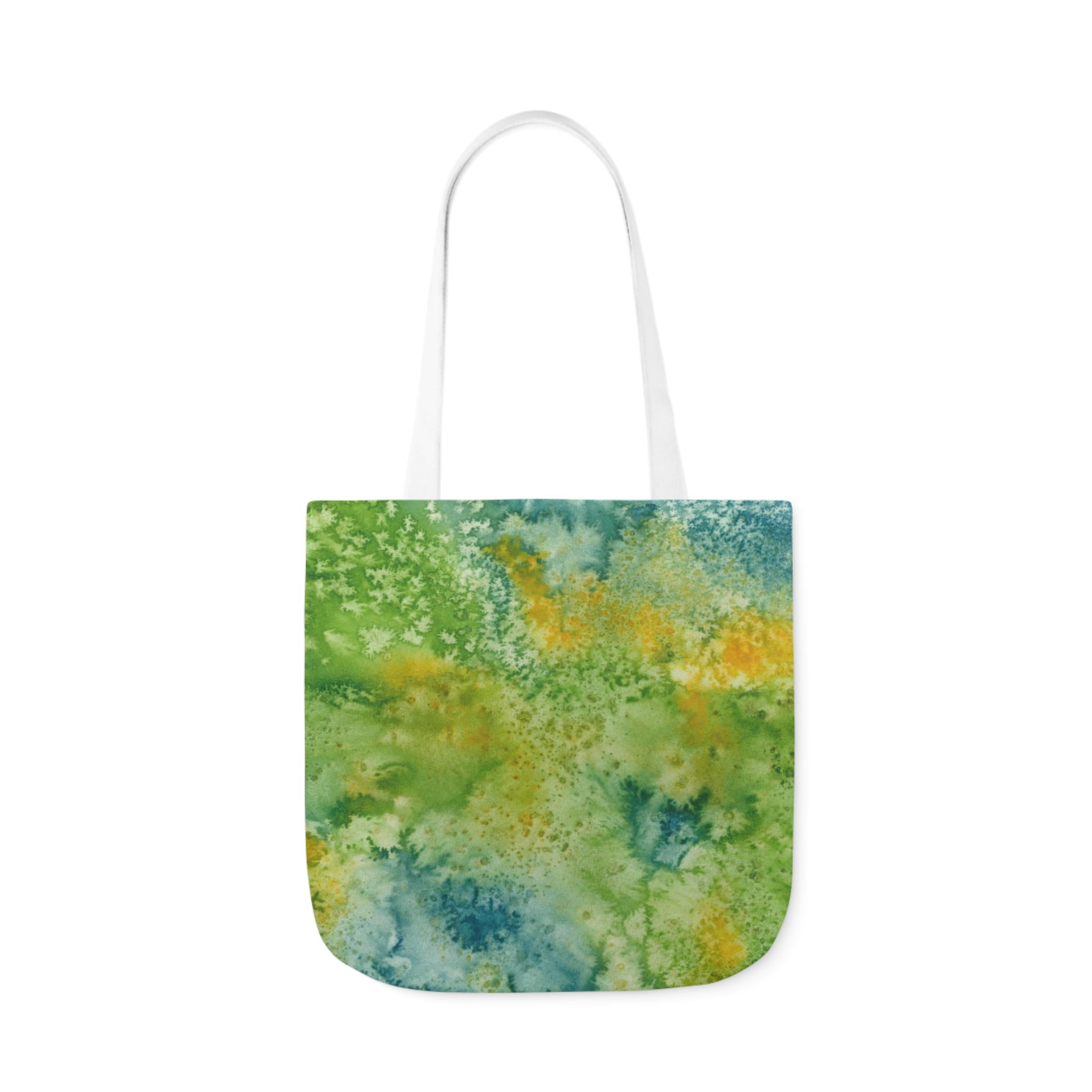 Canvas Tote Bags, Colourful Abstract Designs, 5-Color Straps, 3 Sizes.  For Family and friends or a Special Gift #52 View From Above