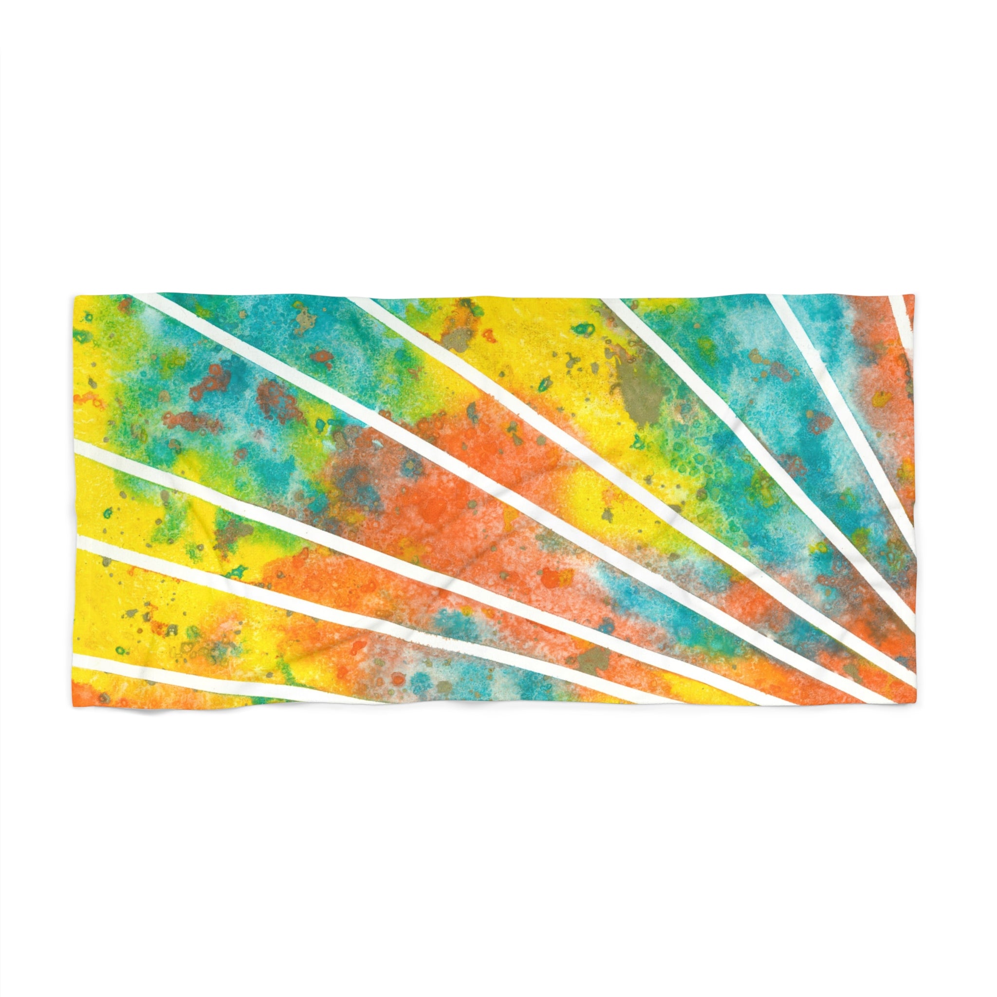Colourful Abstract Beach Towels, Cotton Loop backing for Durability, 2 Sizes.  For Family and friends or a Special Gift #101 Your Energy Radiates