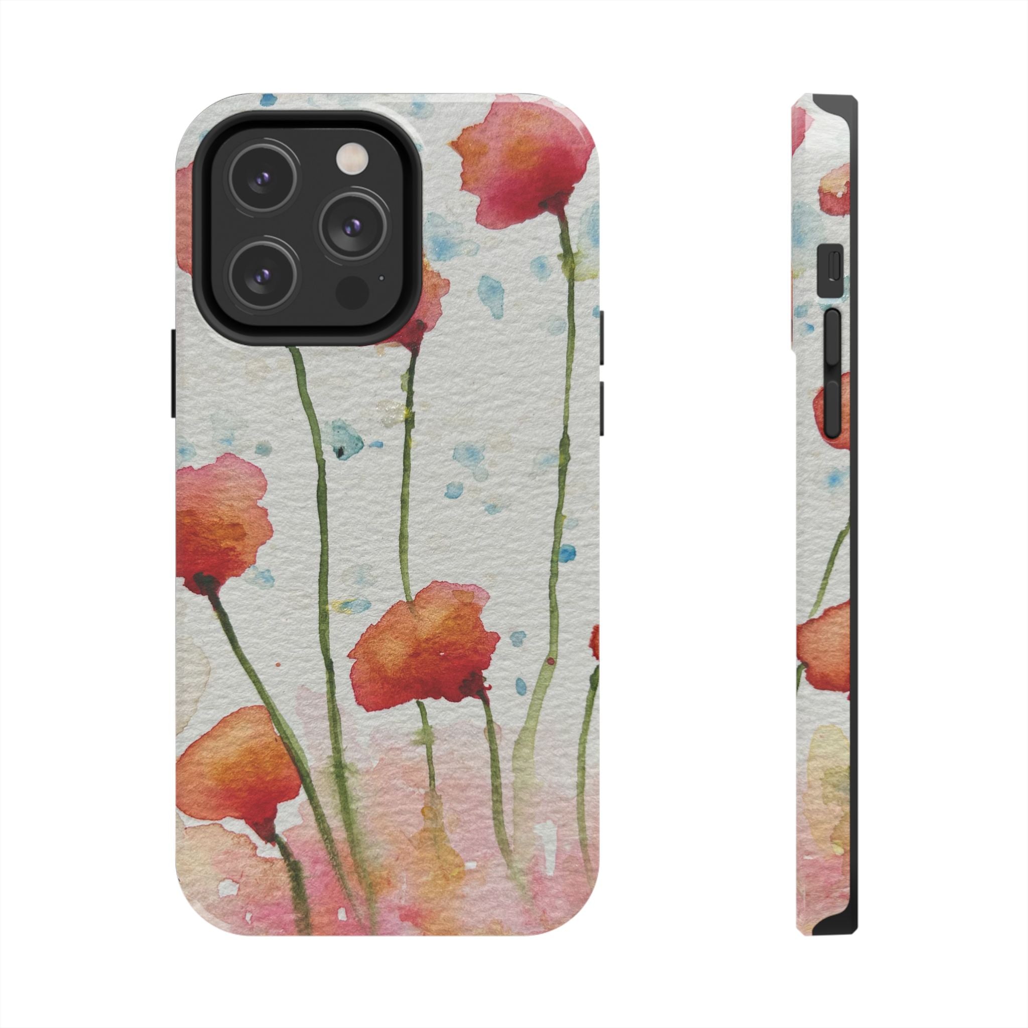Tough Phone Case - All iPhones and Samsung Galaxys - Exciting Abstract Design #94 Poppies Galore