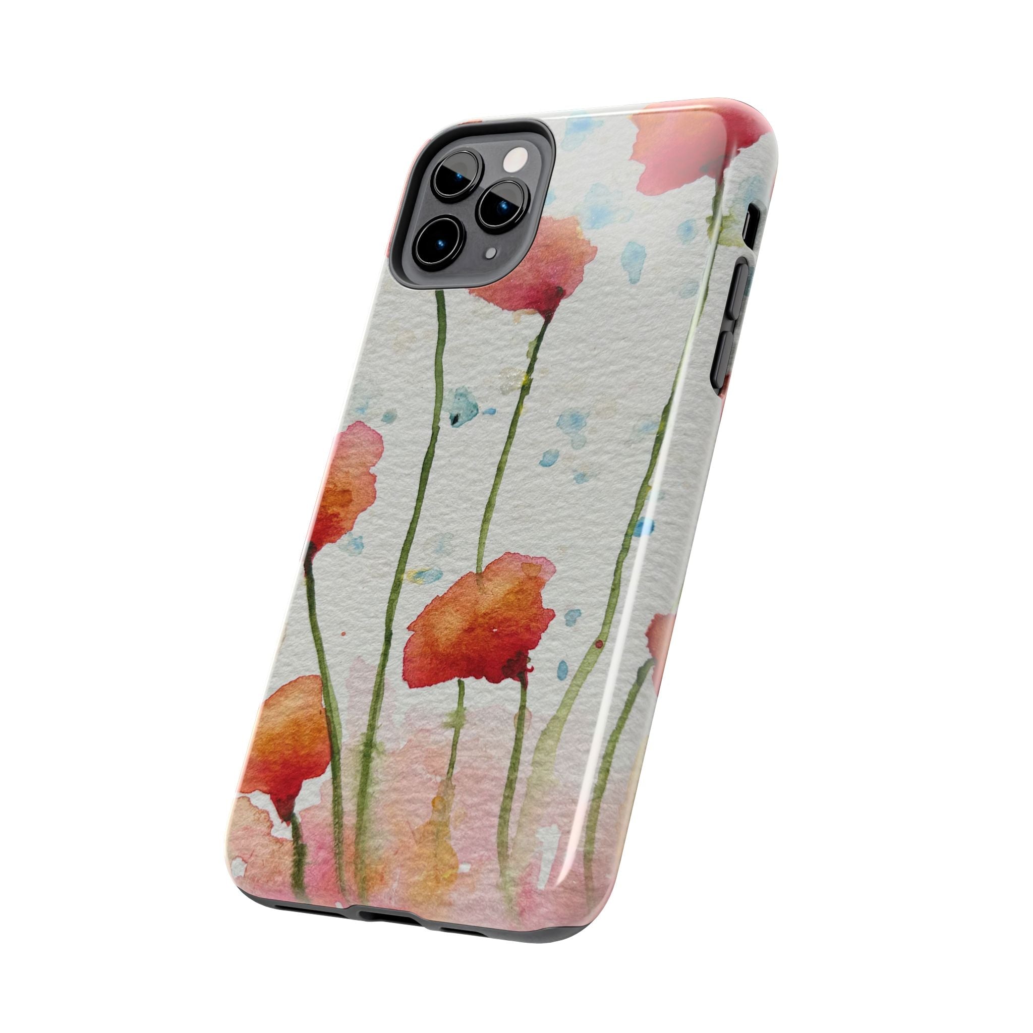 Tough Phone Case - All iPhones and Samsung Galaxys - Exciting Abstract Design #94 Poppies Galore