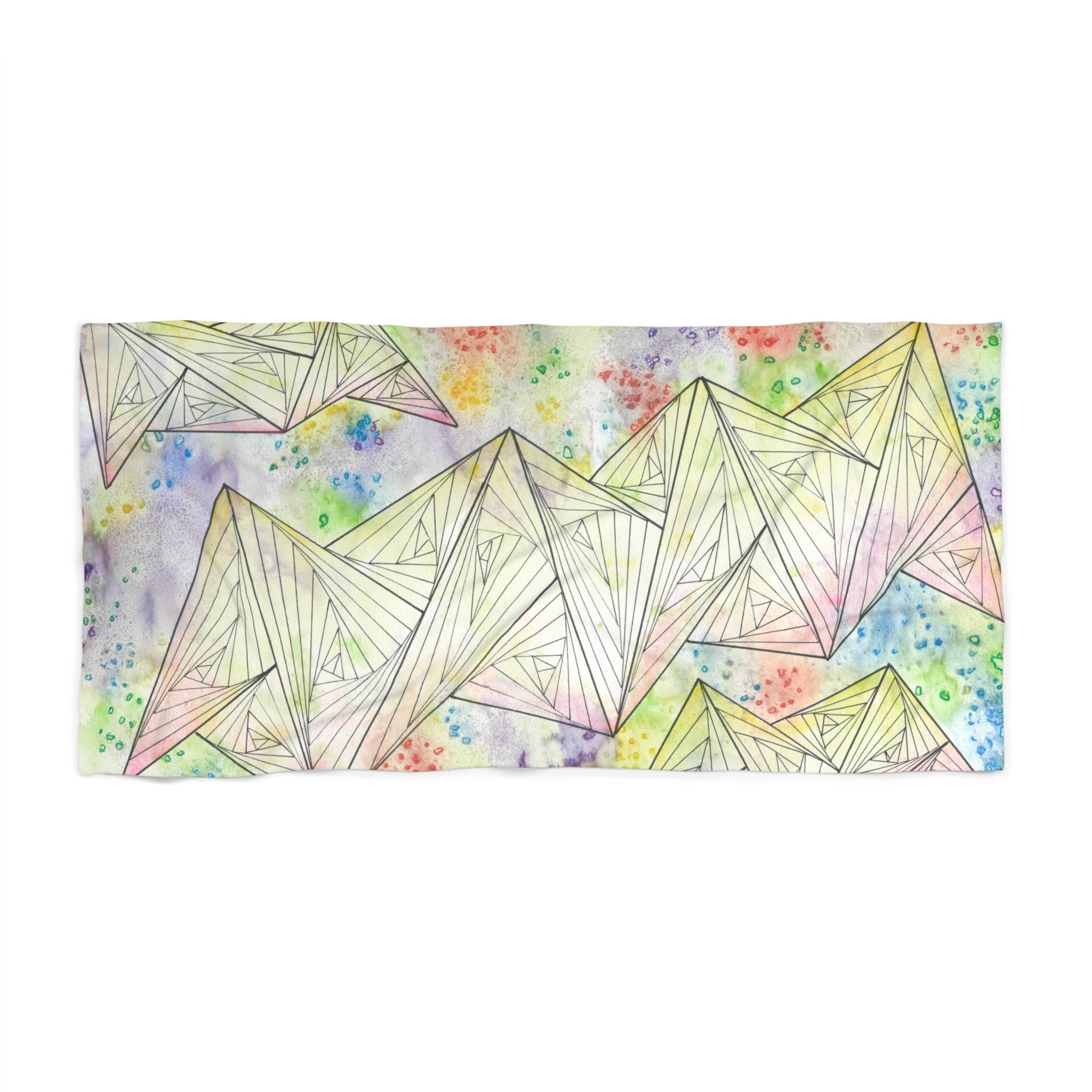 Colourful Abstract Beach Towels, Cotton Loop backing for Durability, 2 Sizes.  For Family and friends or a Special Gift #59 Your Choice