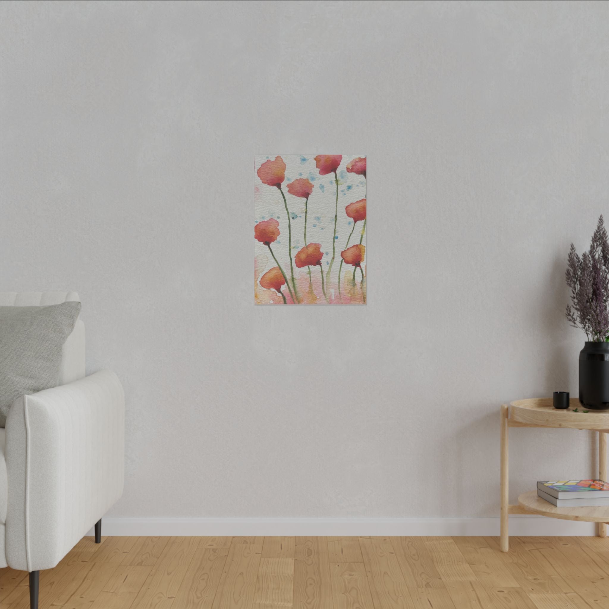 Large Colourful Wall Art, Canvas Prints, For Office, Bedroom or Living Room, or Special Gift #94 Poppies Galore