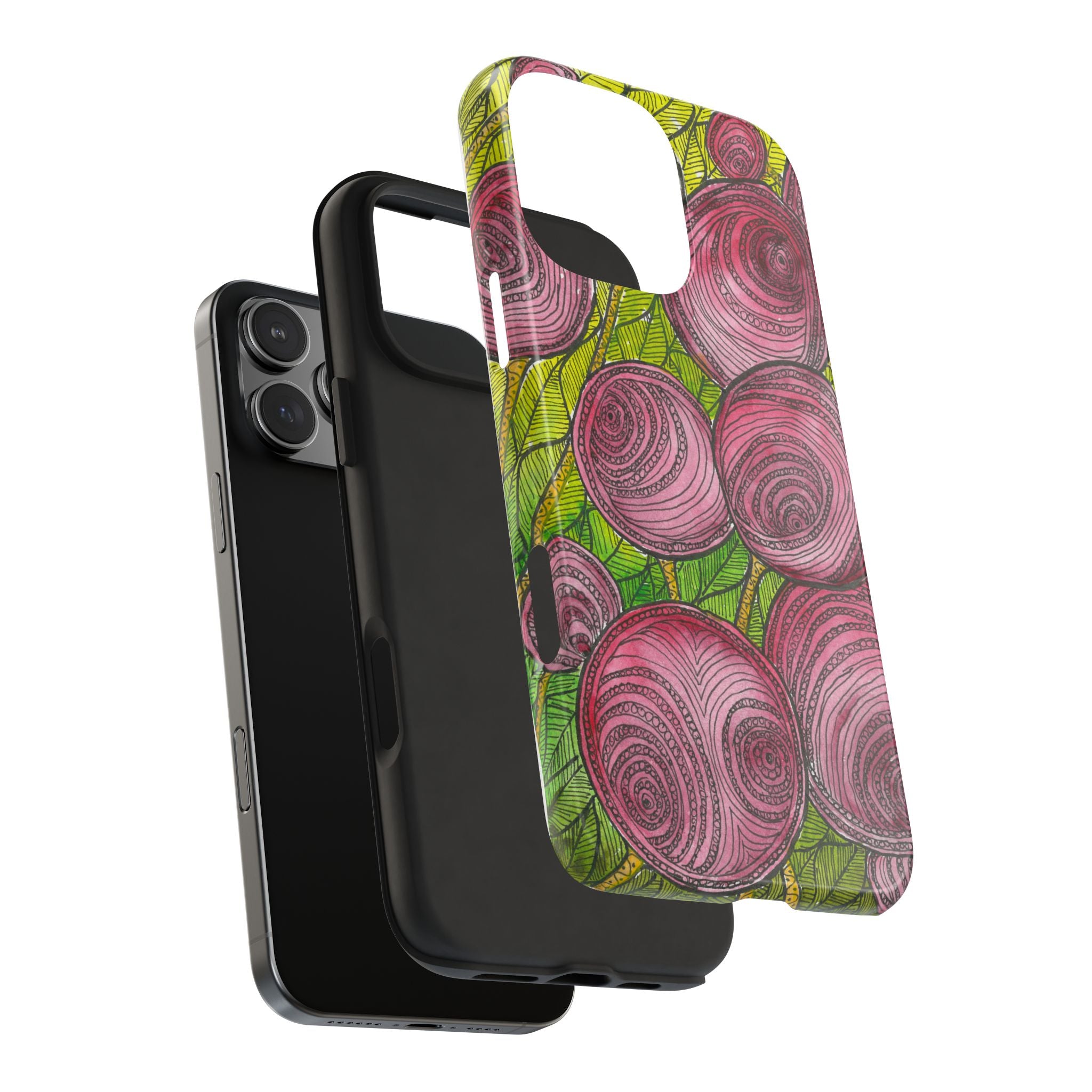 Tough Phone Case - All iPhones and Samsung Galaxys - Exciting Abstract Design #9 Spaced Blossoms
