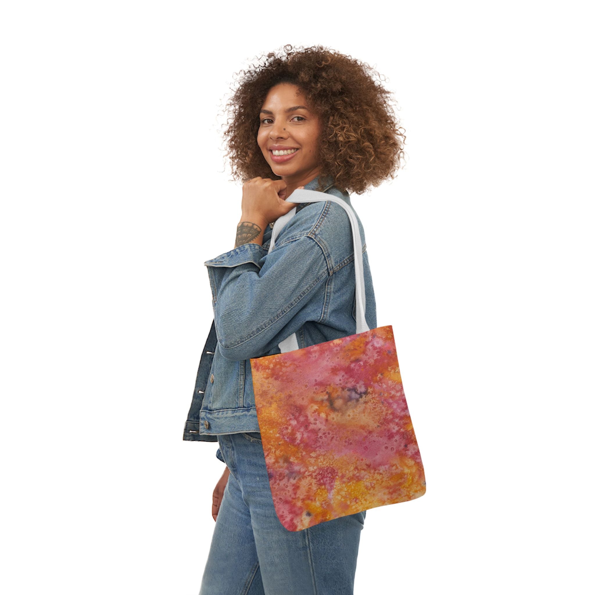 Canvas Tote Bags, Colourful Abstract Designs, 5-Color Straps, 3 Sizes.  For Family and friends or a Special Gift #54 Heaven Can Wait