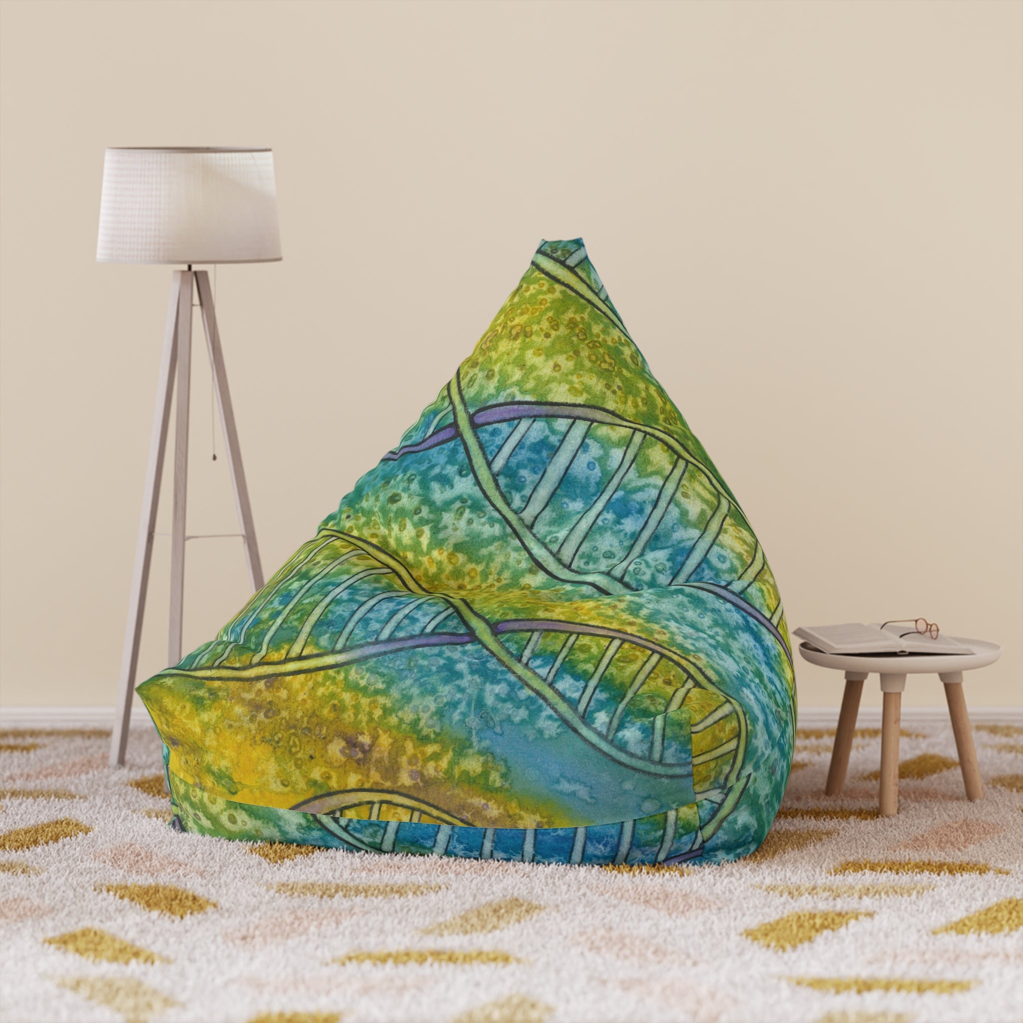 Bean Bag Chair Covers For Indoor & Outdoor - 2 Sizes - Exciting Abstract Design #99 Crop of DNA