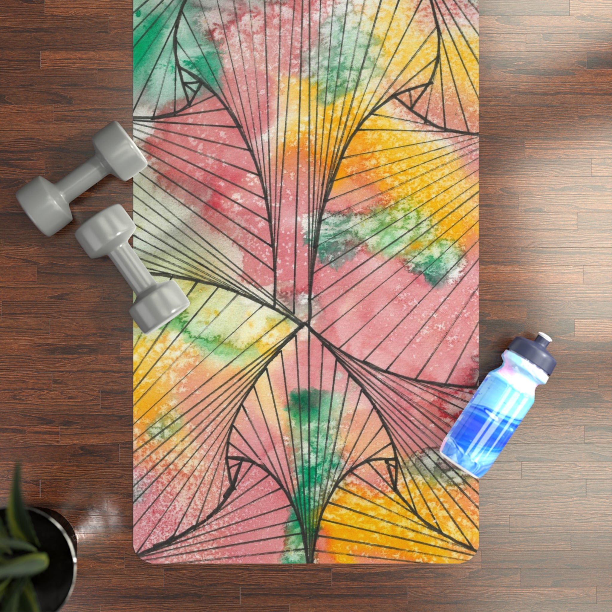 Yoga Mats and Gym Mats. Colourful Abstract Designs. Perfect for Home, Yoga or Gym Class, or a Special Gift #70 Whats It All About Alfie