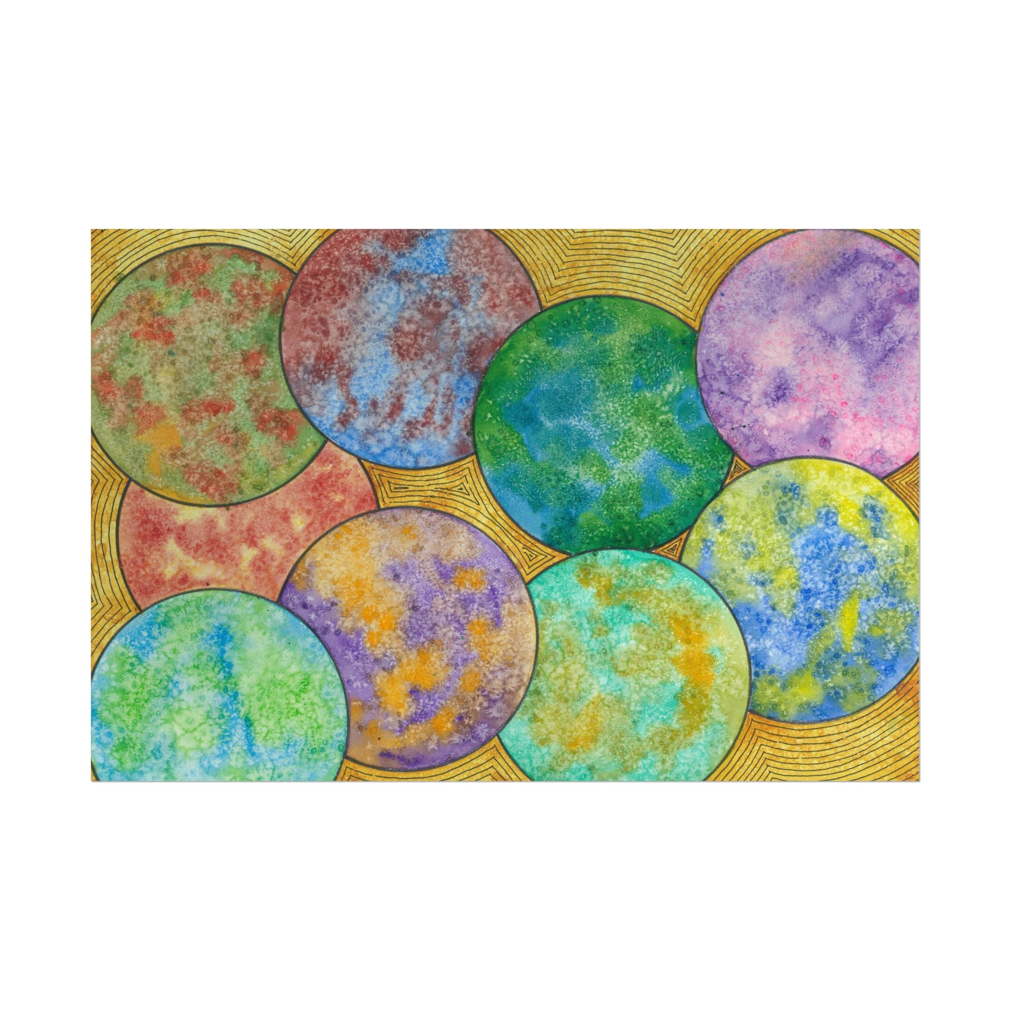 Large Colourful Wall Art, Posters & Prints, For Office, Bedroom or Living Room, or Special Gift #61 Worlds Apart