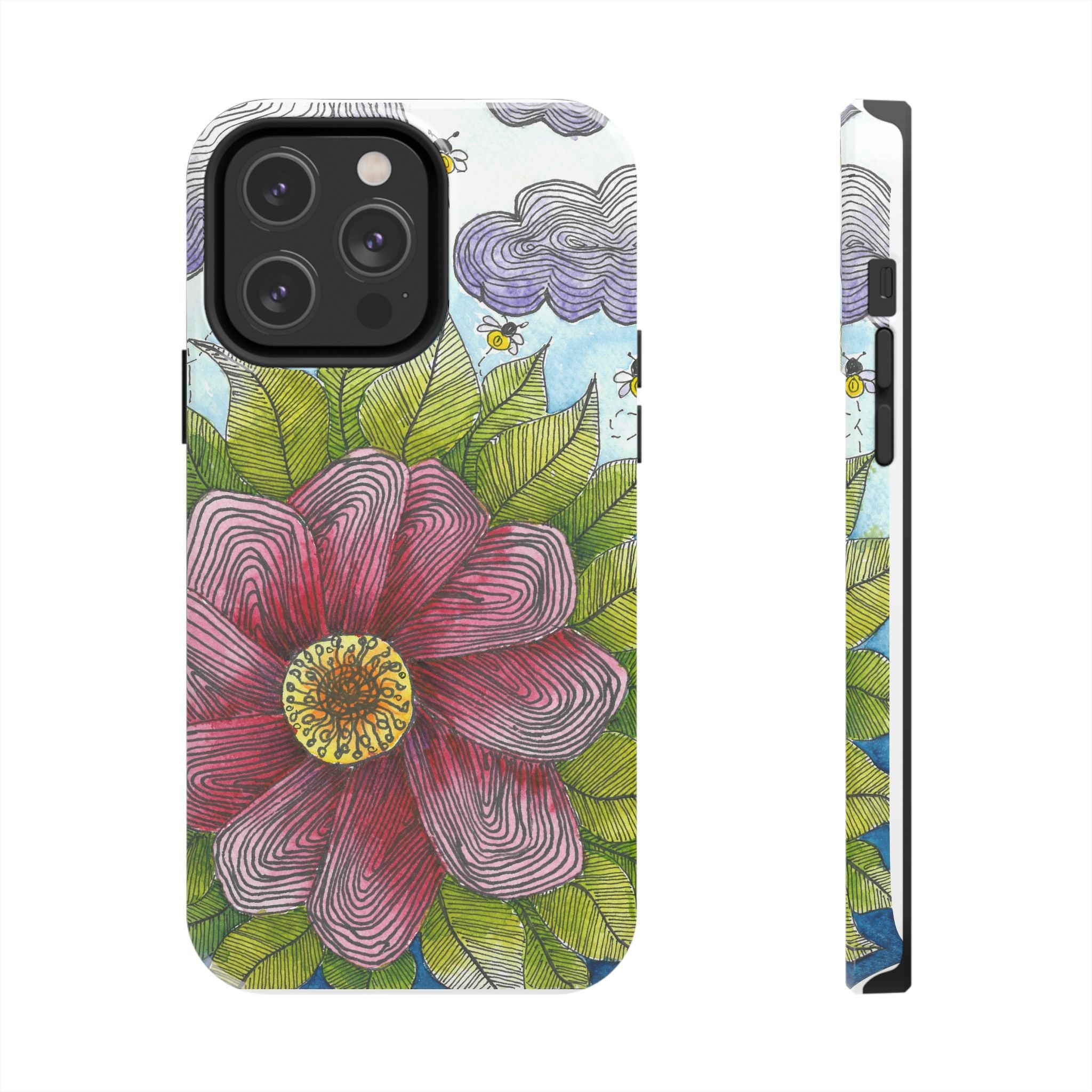 Tough Phone Case - All iPhones and Samsung Galaxys - Exciting Abstract Design  #4 Bloom'n