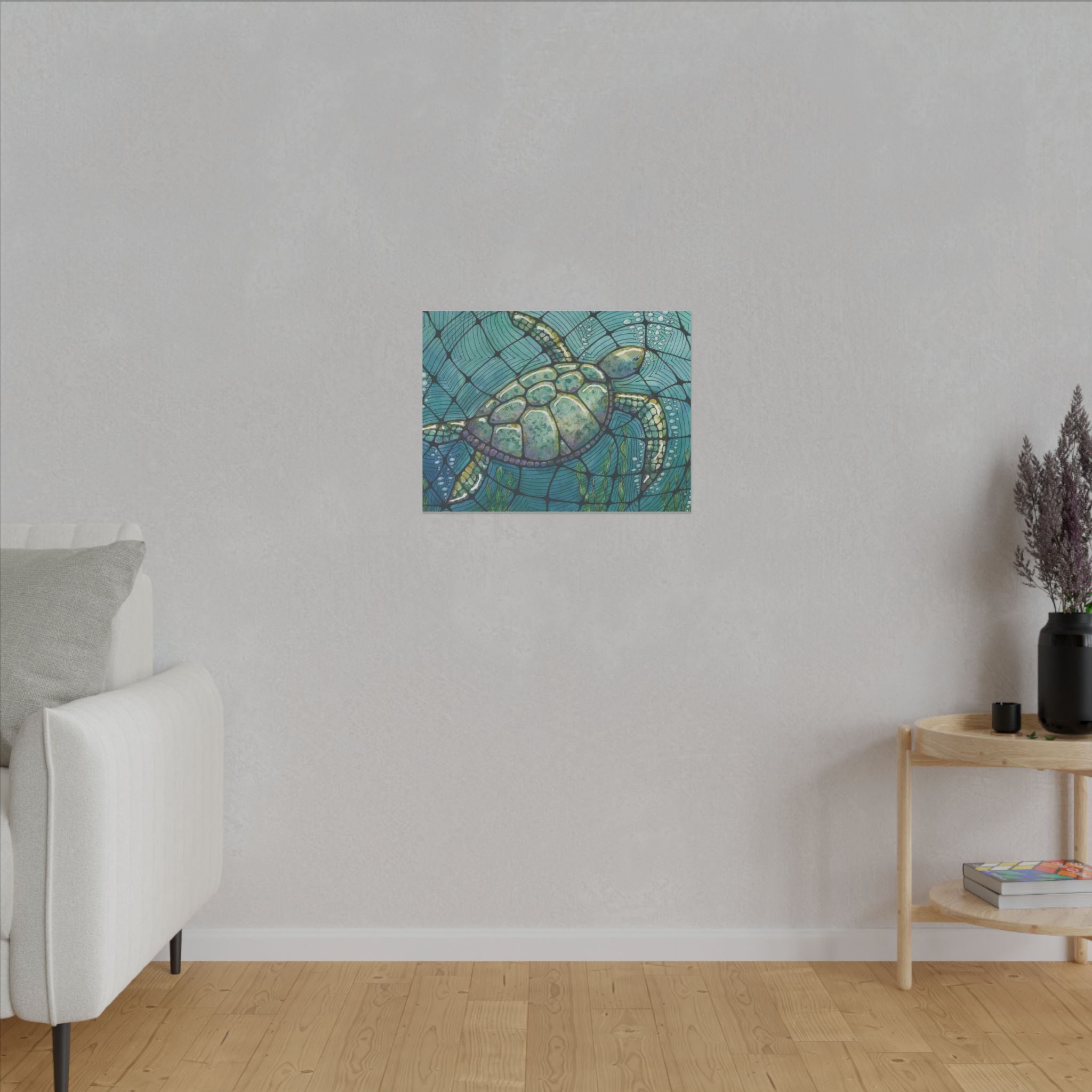 Large Colourful Wall Art, Canvas Prints, For Office, Bedroom or Living Room, or Special Gift #73 Turtling Along