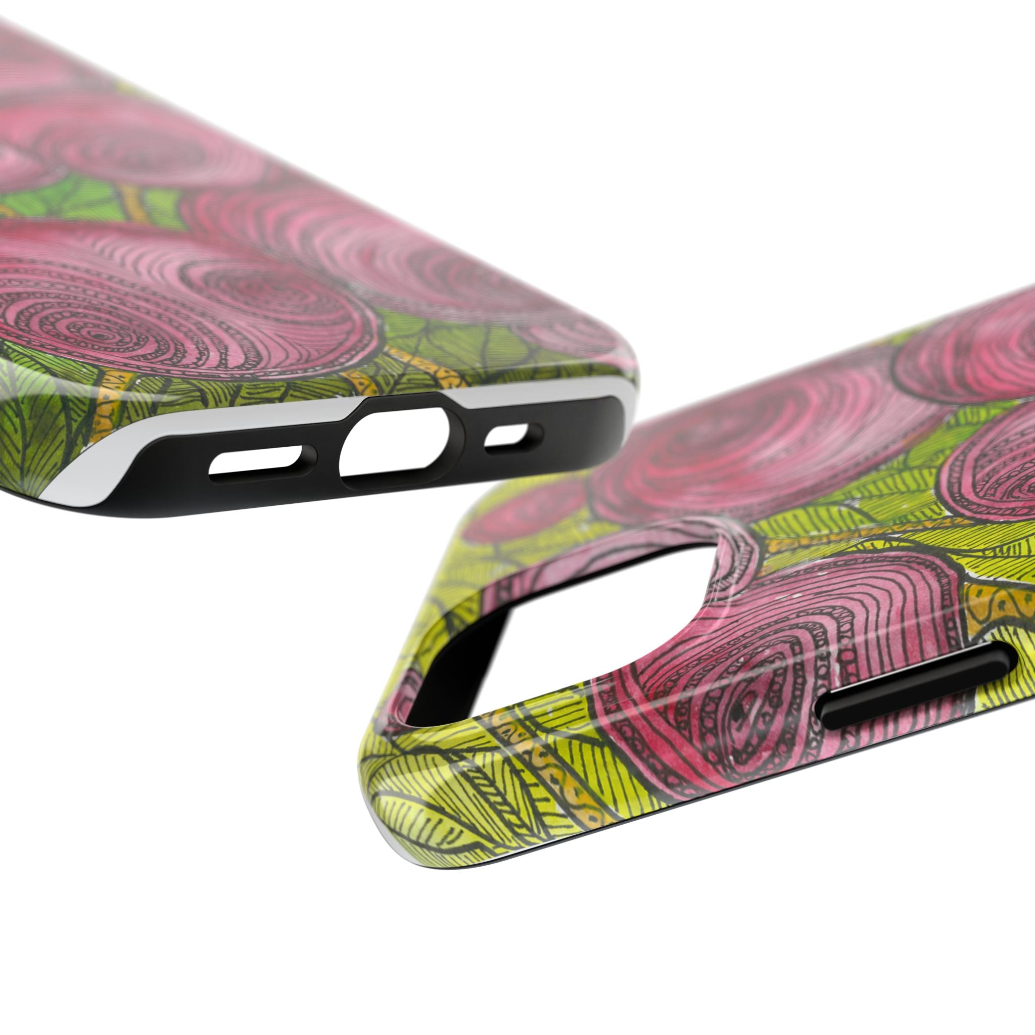 Tough Phone Case - All iPhones and Samsung Galaxys - Exciting Abstract Design #9 Spaced Blossoms