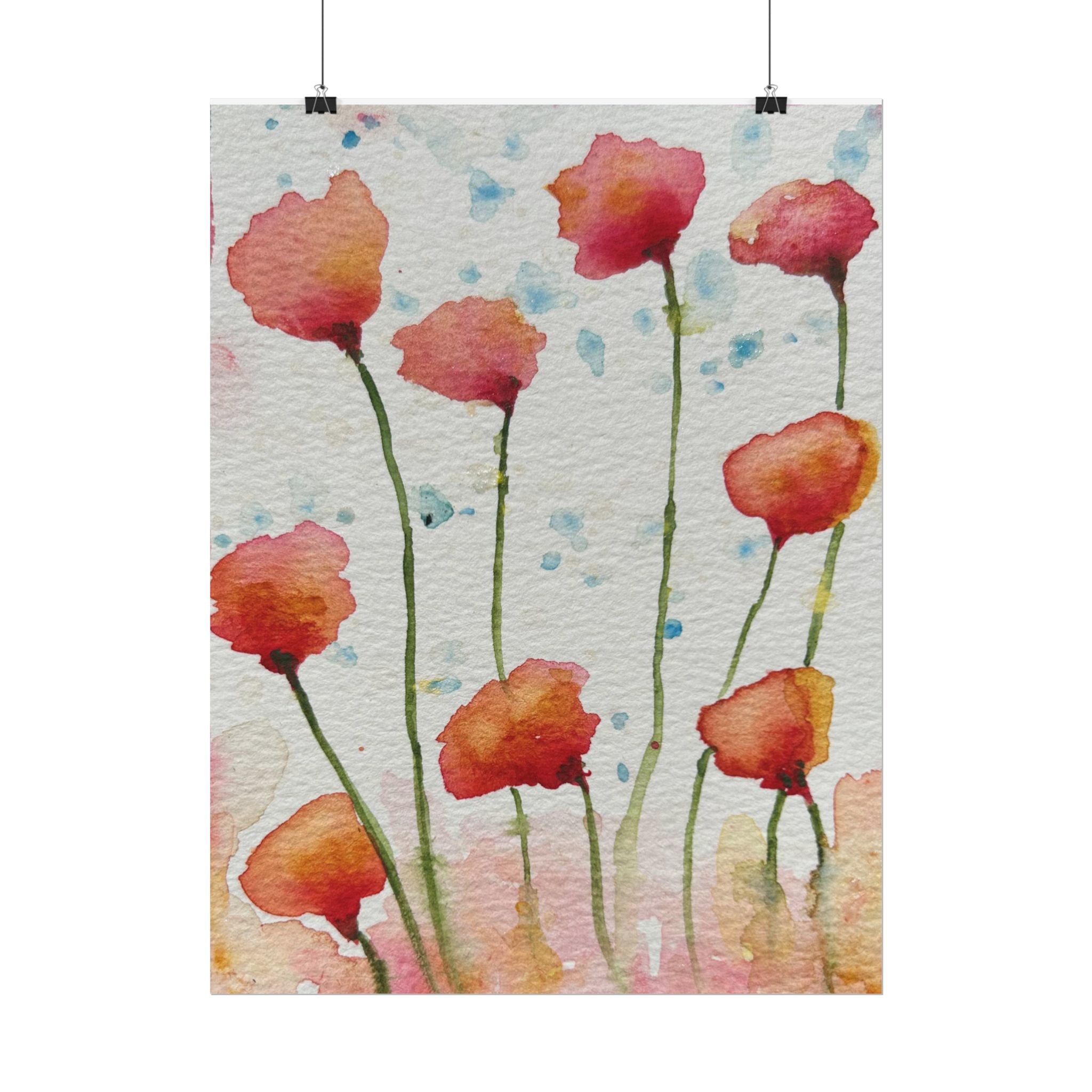 Large Colourful Wall Art, Posters & Prints, For Office, Bedroom or Living Room, or Special Gift #94 Poppies Galore
