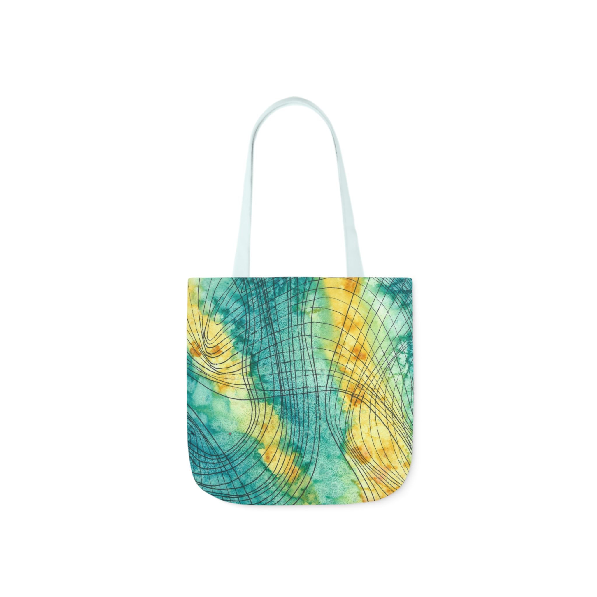 Canvas Tote Bags, Colourful Abstract Designs, 5-Color Straps, 3 Sizes.  For Family and friends or a Special Gift #81 The Only Way Is Up
