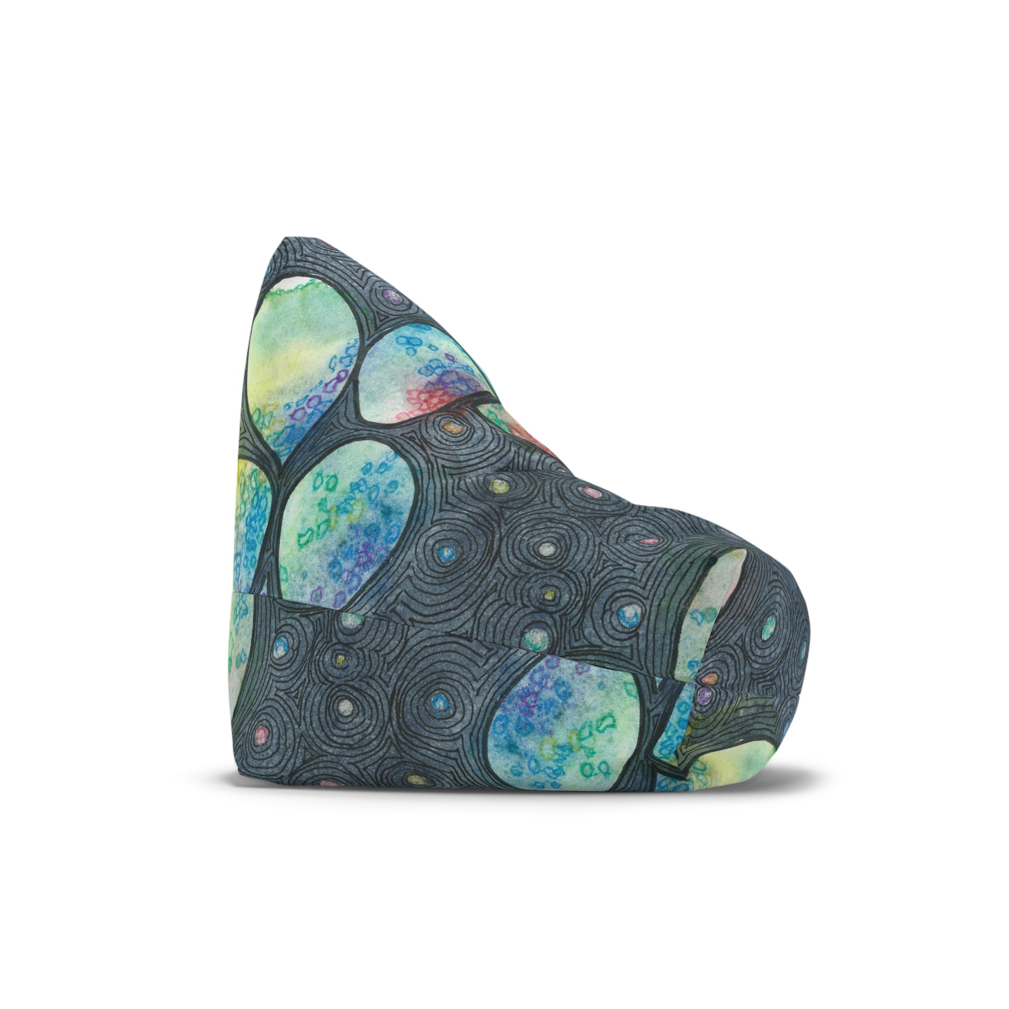 Bean Bag Chair Covers For Indoor & Outdoor - 2 Sizes - Exciting Abstract Design #30 Give Us A Minute