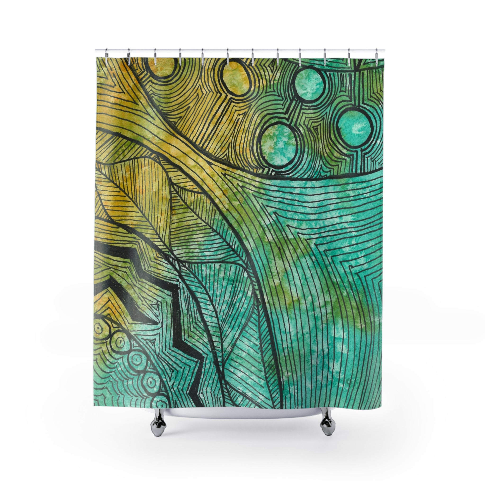 Beautiful Shower Curtains to Refresh Your Bathroom. Colourful Abstract Designs. Perfect For Your Bathroom or Special House-Warming Gift #27 Come What May