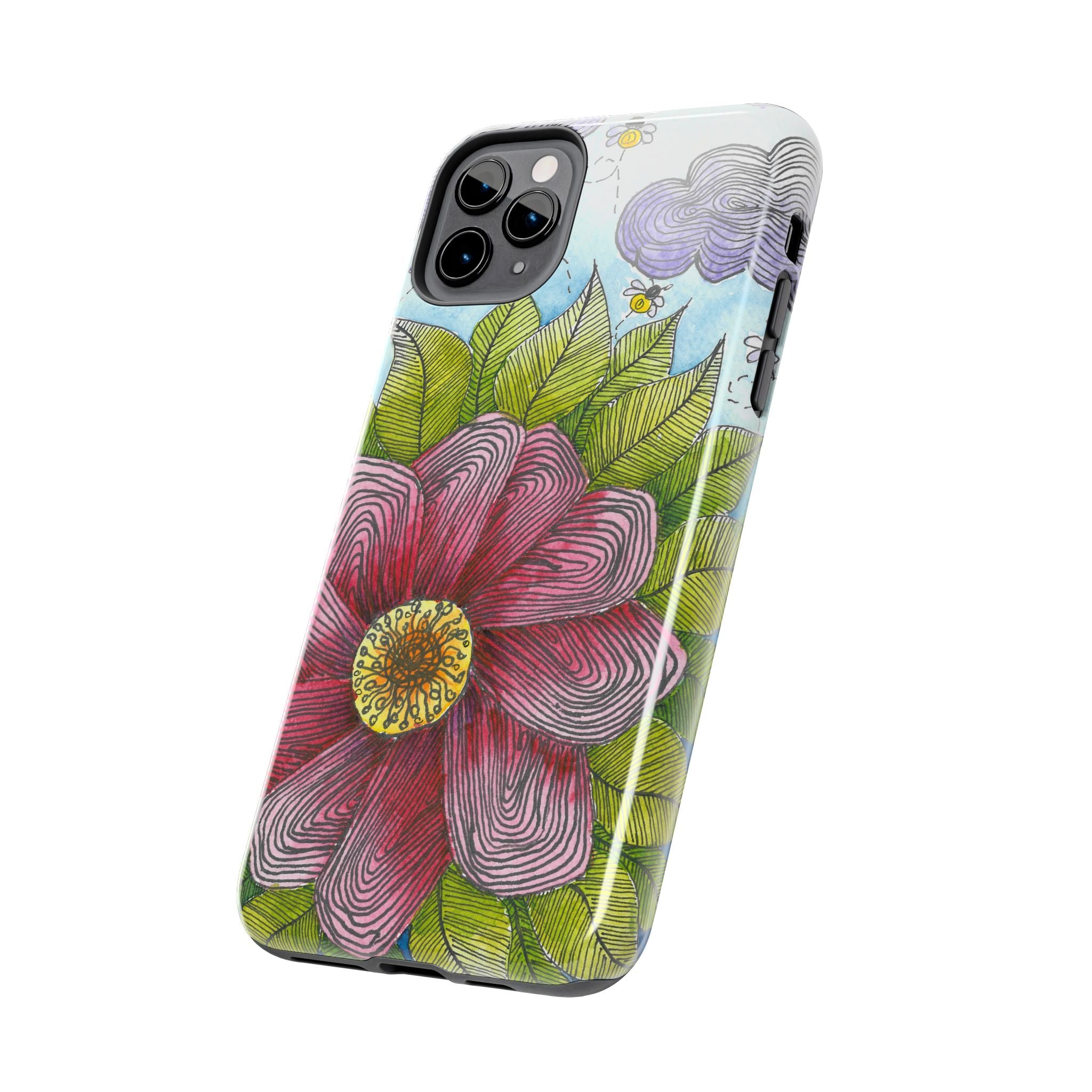 Tough Phone Case - All iPhones and Samsung Galaxys - Exciting Abstract Design  #4 Bloom'n