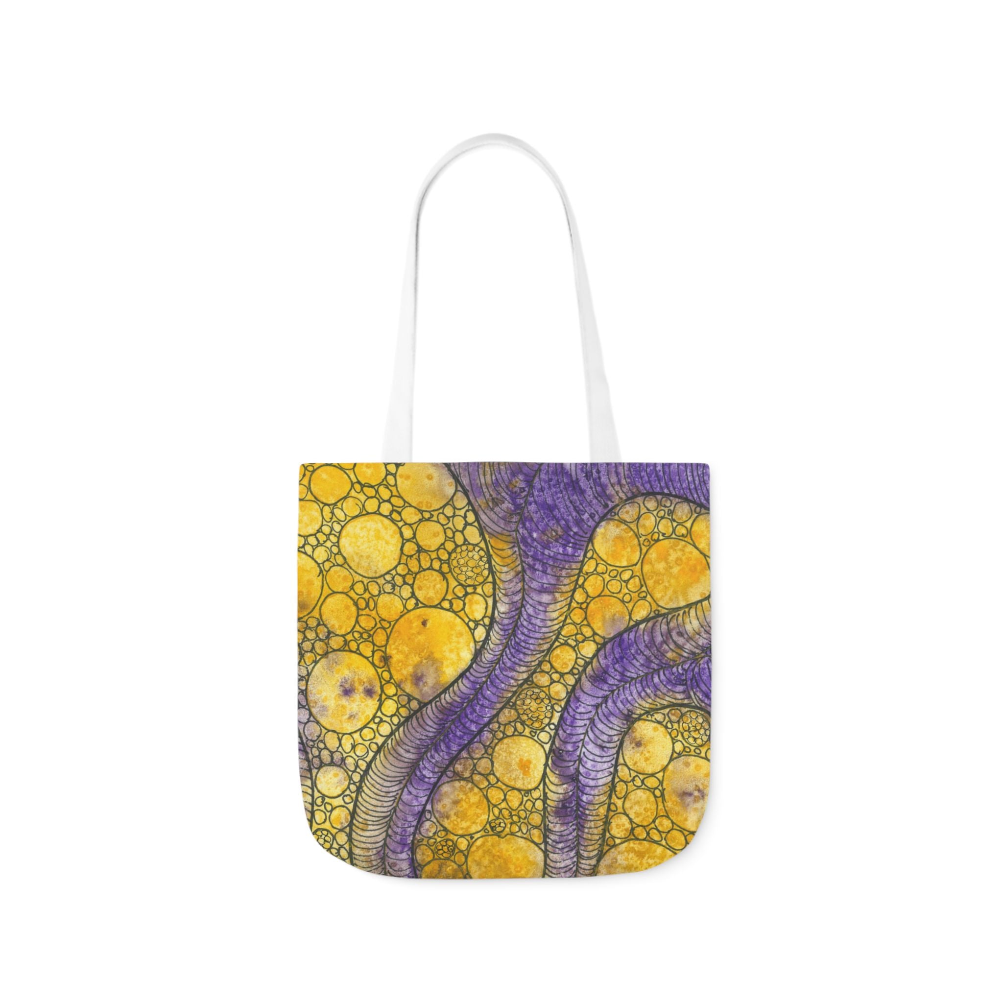 Canvas Tote Bags, Colourful Abstract Designs, 5-Color Straps, 3 Sizes.  For Family and friends or a Special Gift #64 Is Now A Good Time