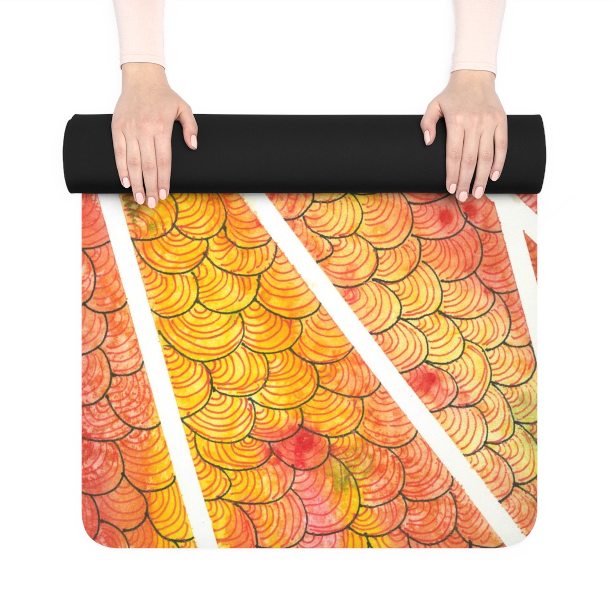 Yoga Mats and Gym Mats. Colourful Abstract Designs. Perfect for Home, Yoga or Gym Class, or a Special Gift #67 Max Mimosa