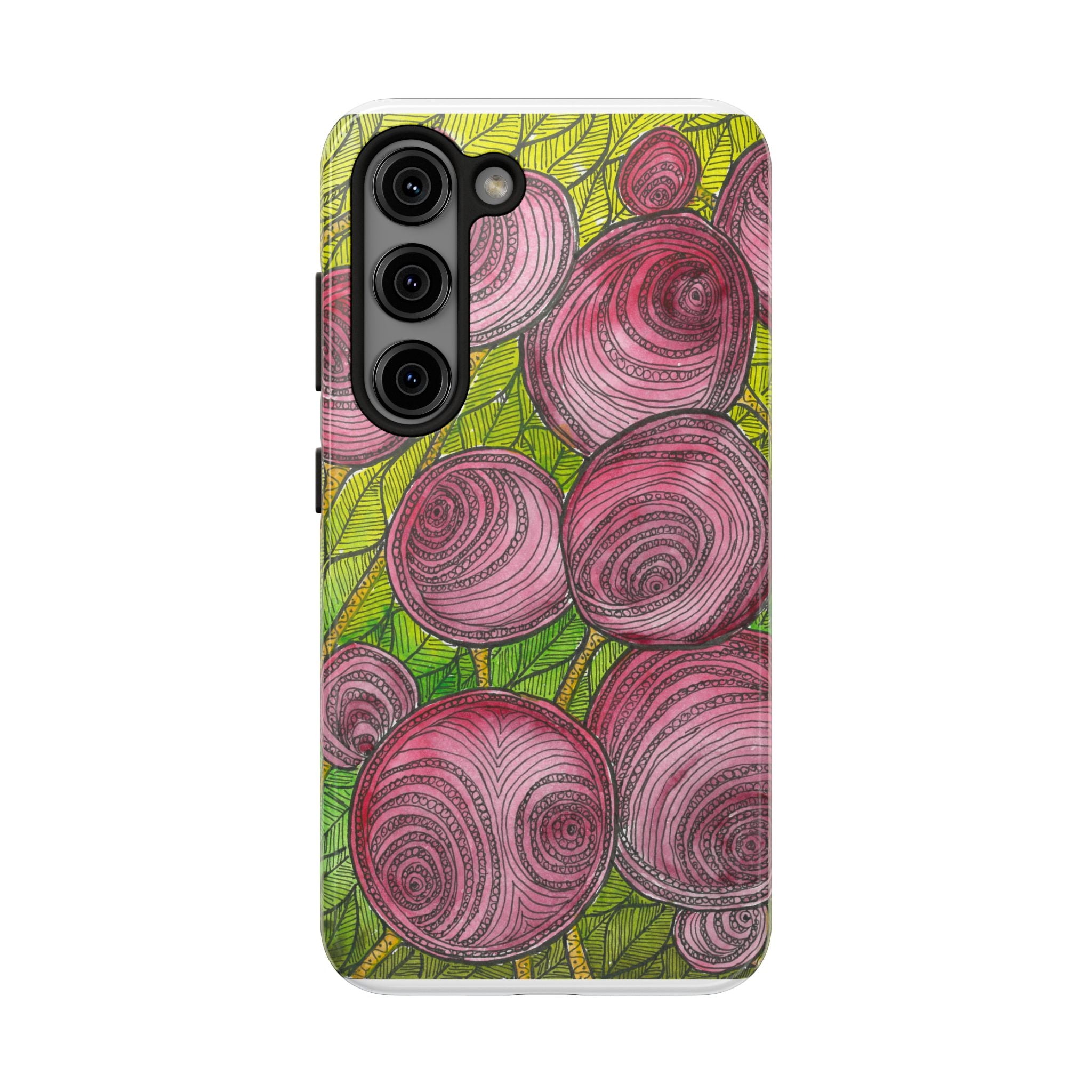 Tough Phone Case - All iPhones and Samsung Galaxys - Exciting Abstract Design #9 Spaced Blossoms