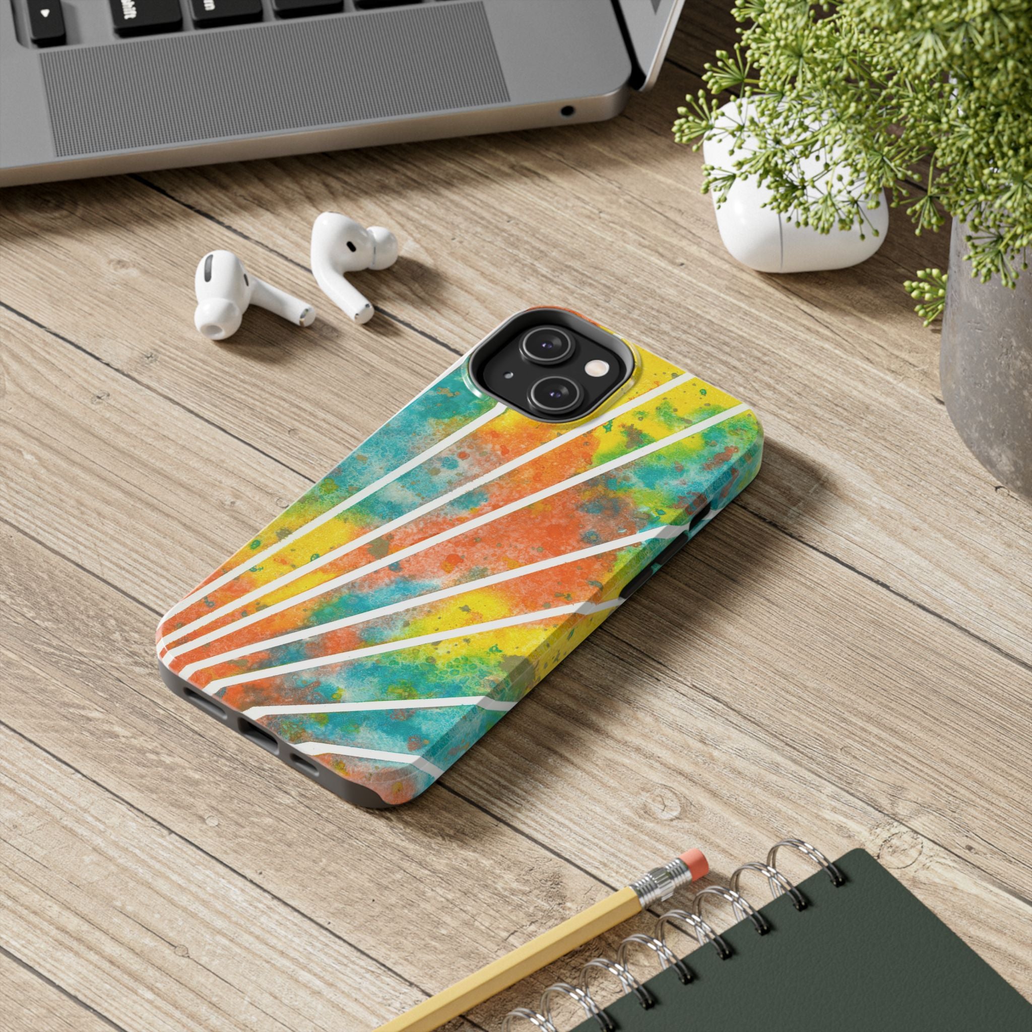 Tough Phone Case - All iPhones and Samsung Galaxys - Exciting Abstract Design #101 Your Energy Radiates