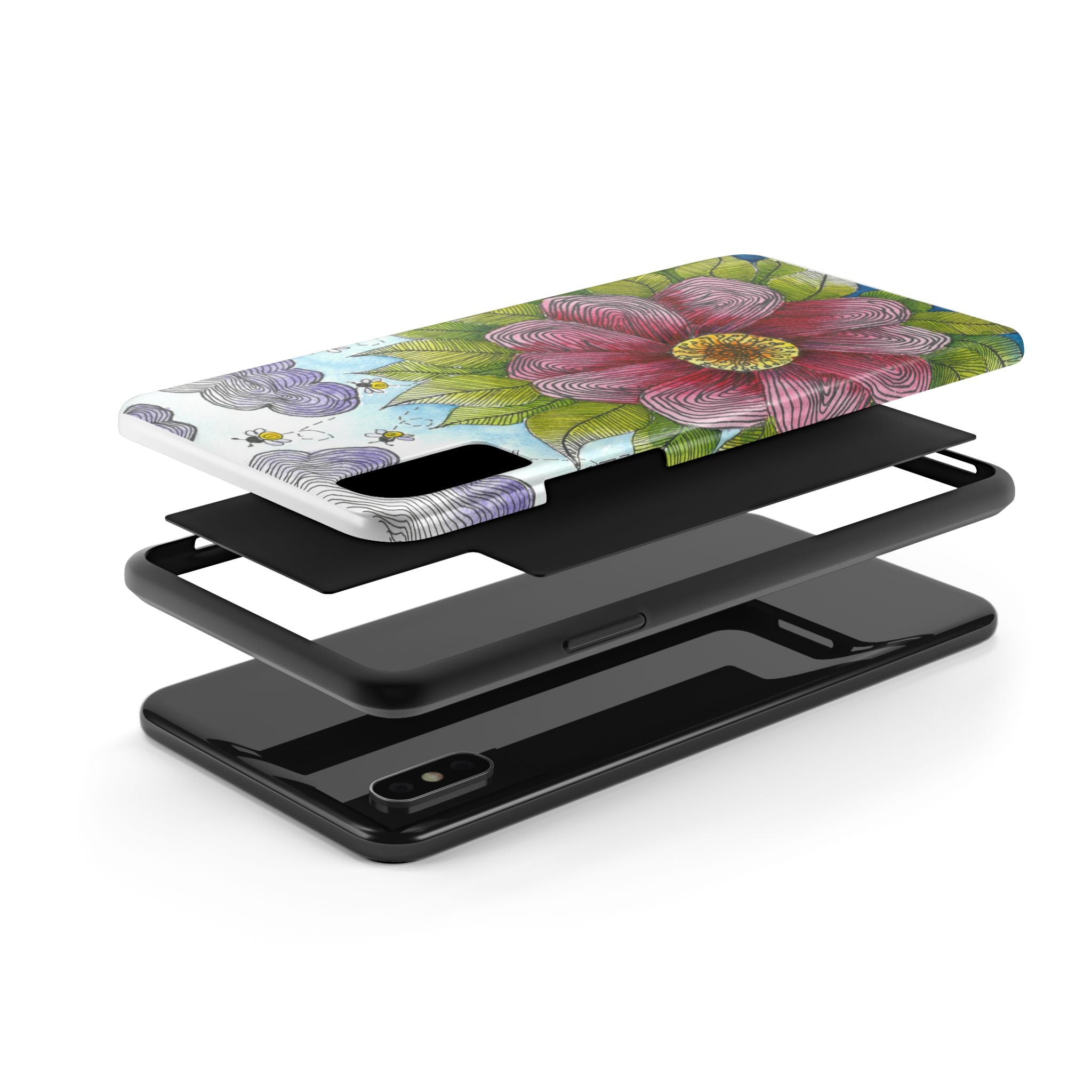 Tough Phone Case - All iPhones and Samsung Galaxys - Exciting Abstract Design  #4 Bloom'n