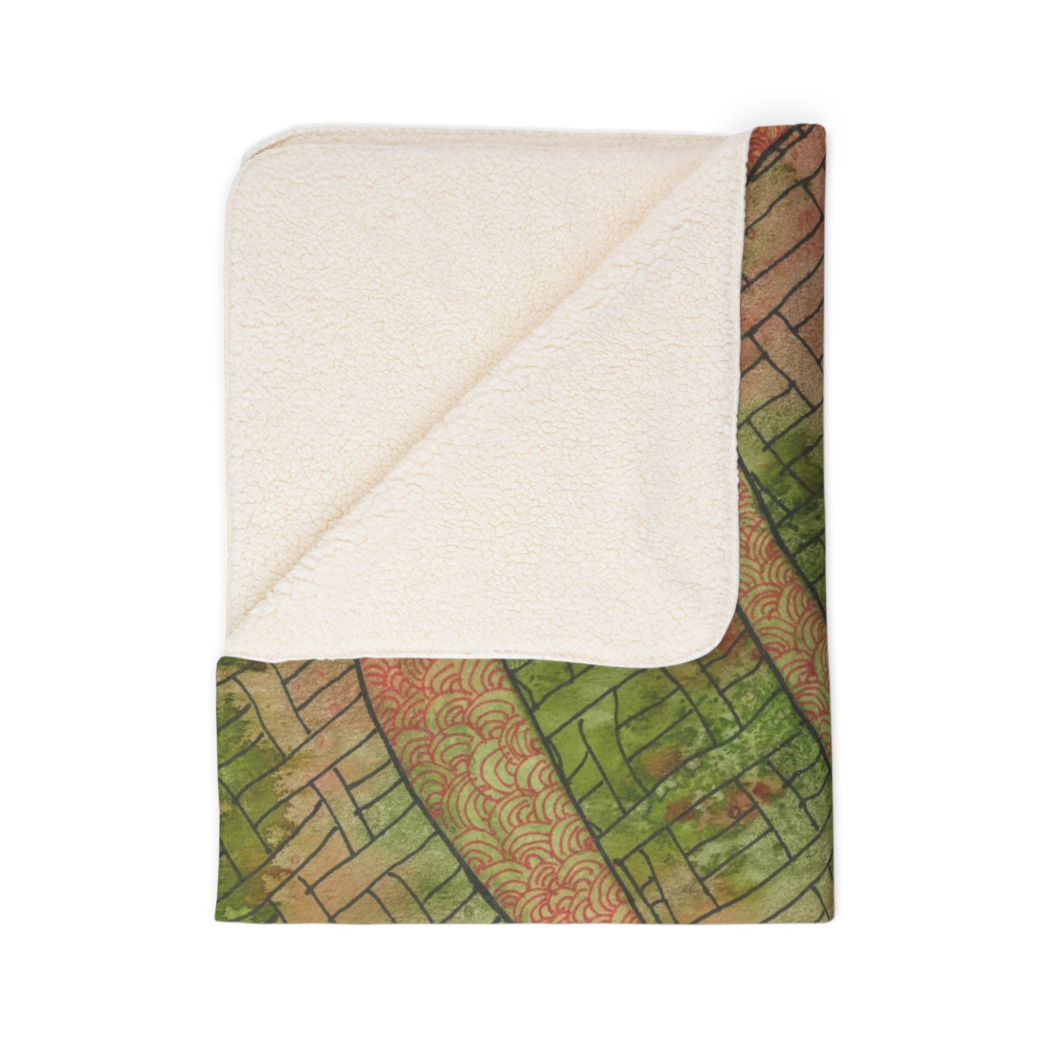 Fleece Throw Blanket, Textured Sherpa Underside, Hemmed, 2 Sizes. Colourful Abstract Design. Perfect for Bedroom, Living Room, or Special Gift #57 Celtic Flavours