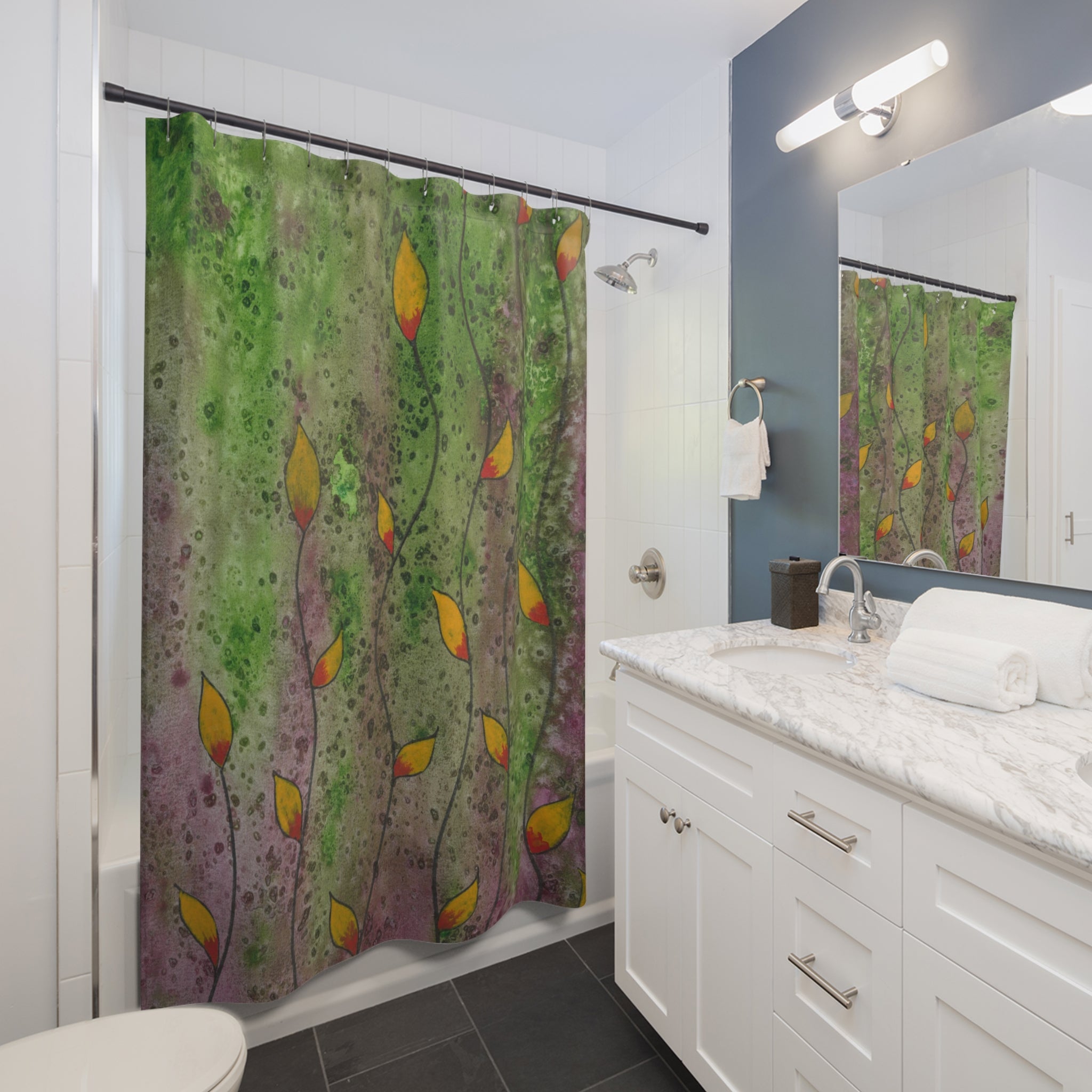Beautiful Shower Curtains to Refresh Your Bathroom. Colourful Abstract Designs. Perfect For Your Bathroom or Special House-Warming Gift #98 HOPE