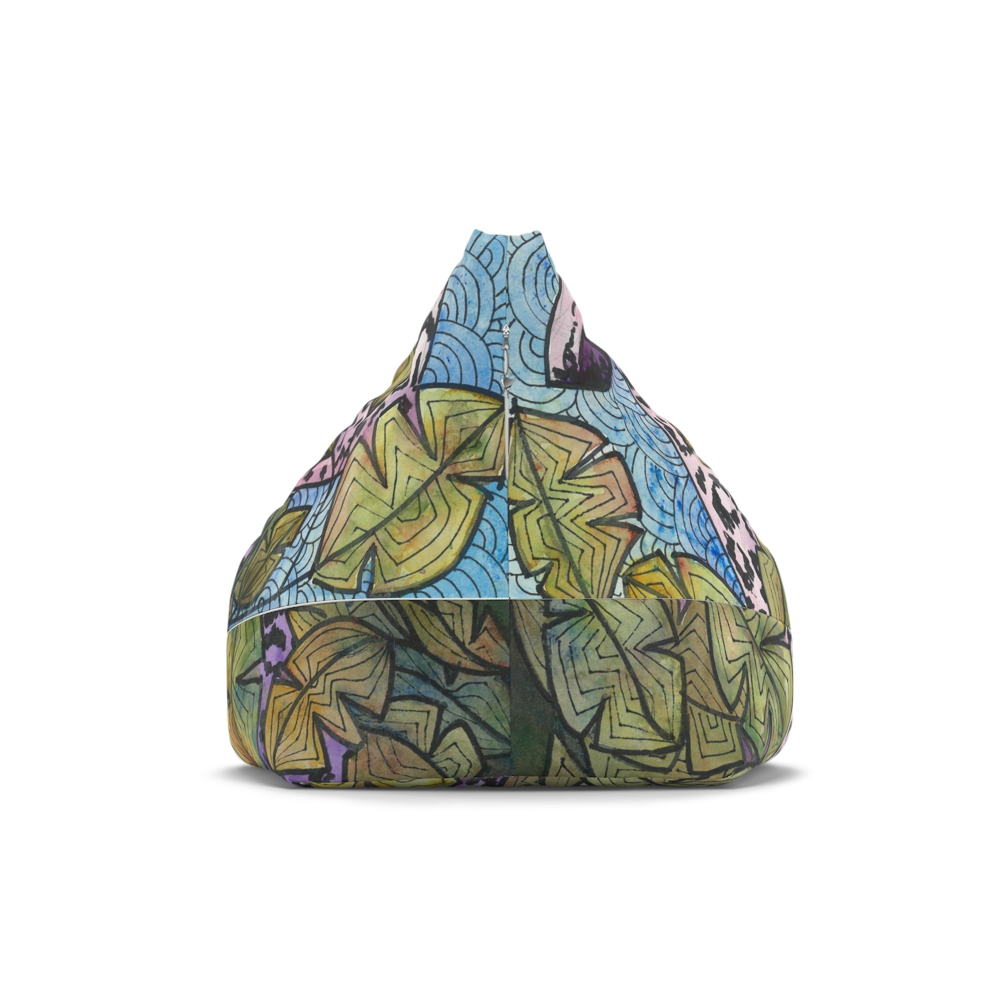 Bean Bag Chair Covers For Indoor & Outdoor - 2 Sizes - Exciting Abstract Design #76 Purrfect Blend