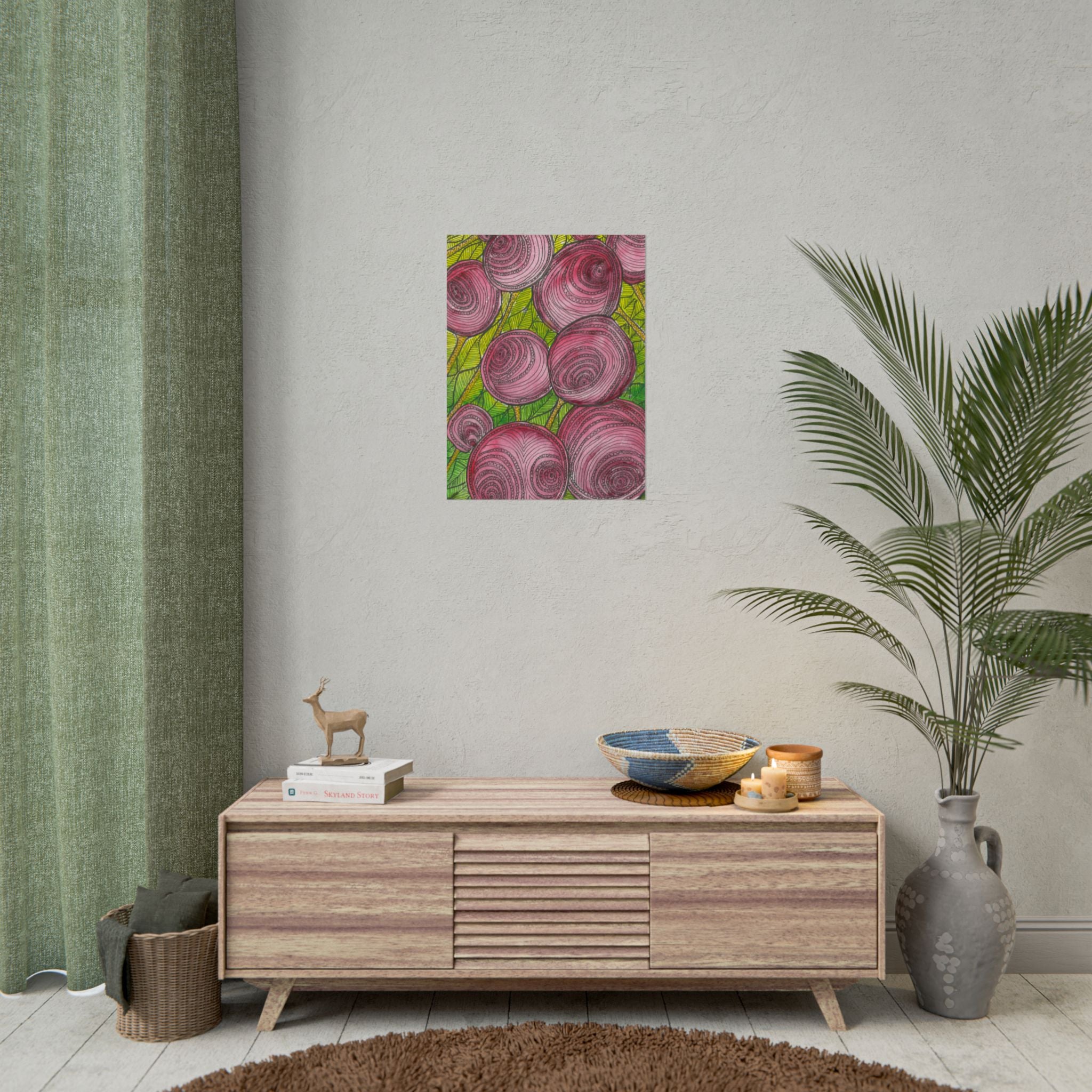 Large Colourful Wall Art, Posters & Prints, For Office, Bedroom or Living Room, or Special Gift #9 Spaced Blossoms