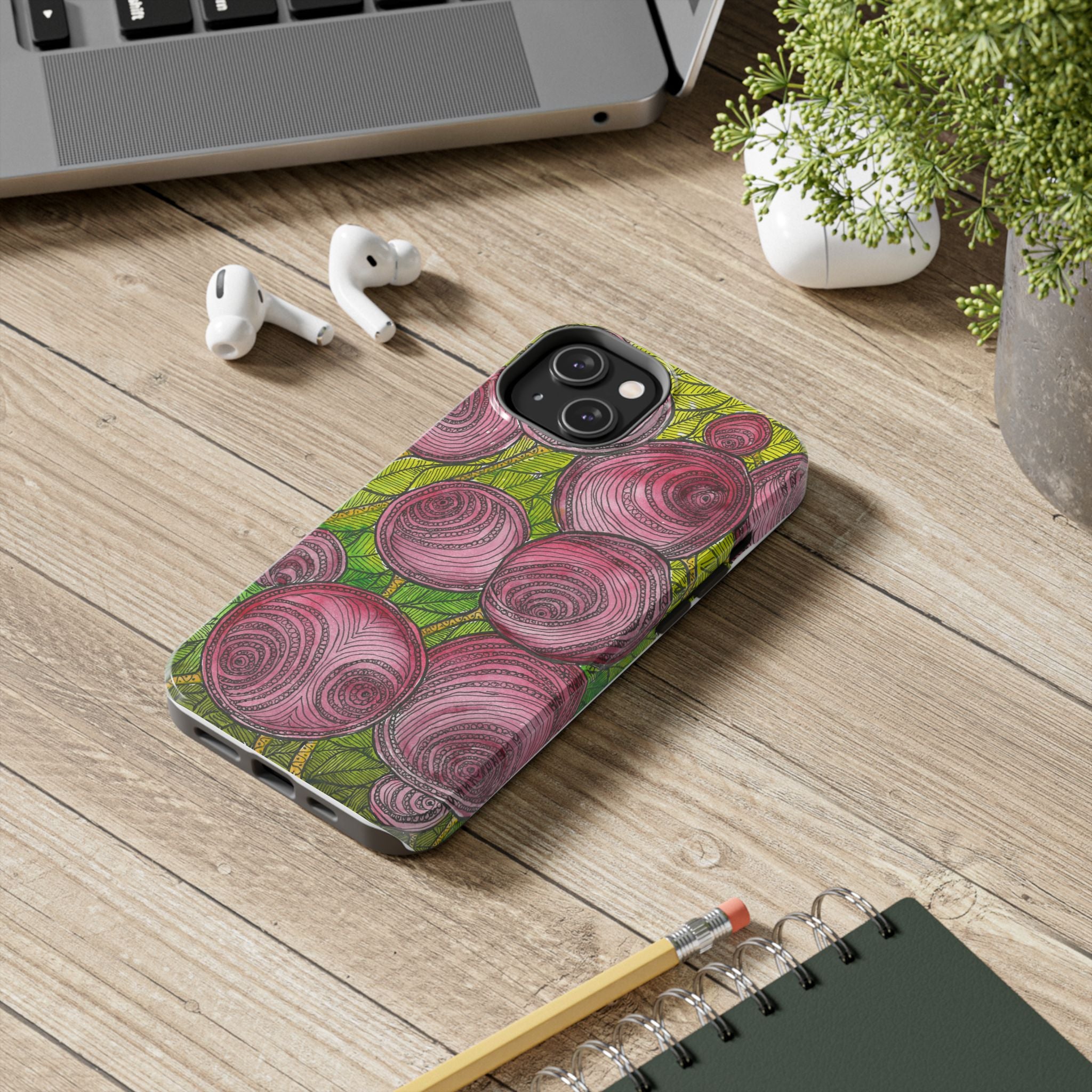 Tough Phone Case - All iPhones and Samsung Galaxys - Exciting Abstract Design #9 Spaced Blossoms