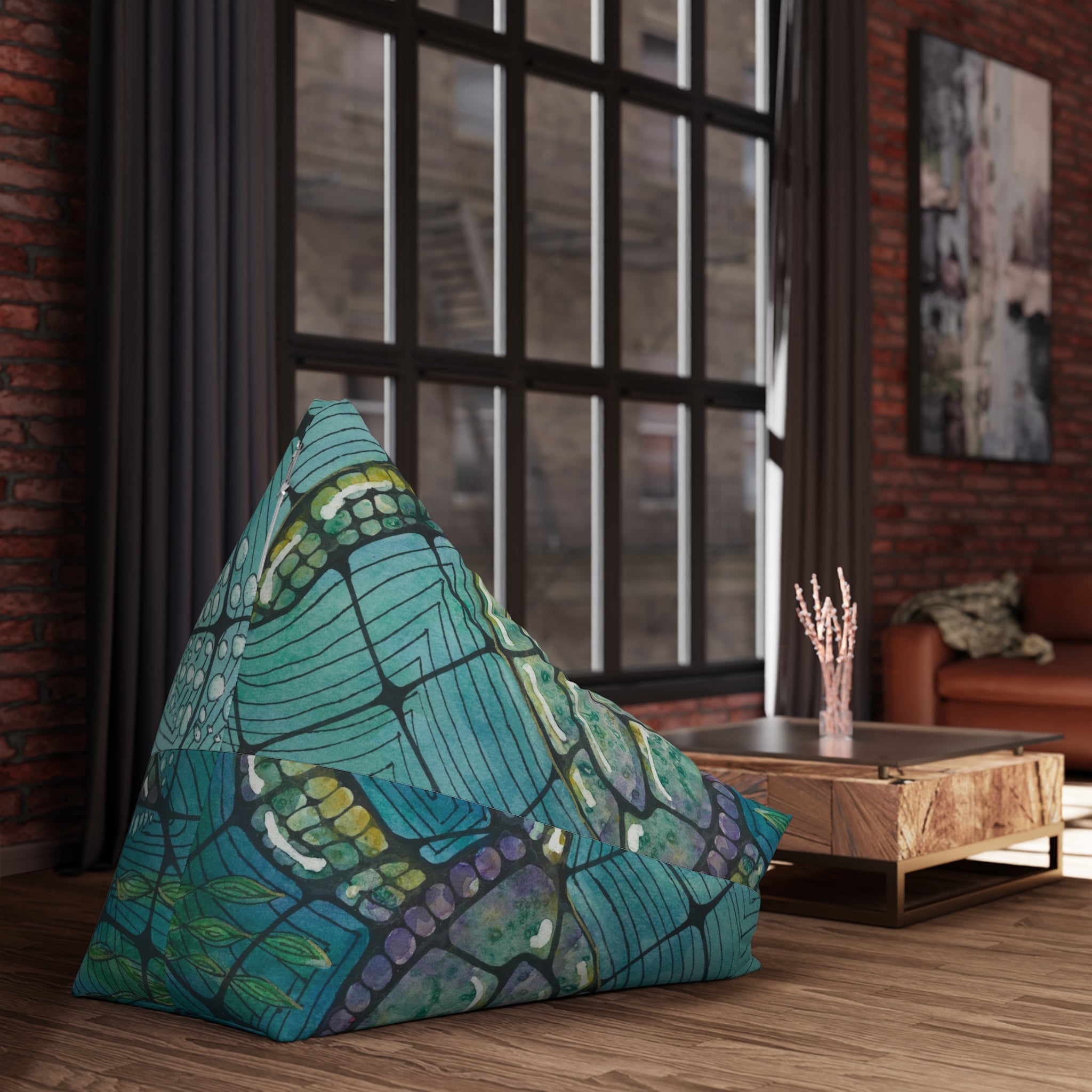 Bean Bag Chair Covers For Indoor & Outdoor - 2 Sizes - Exciting Abstract Design #73 Turtling Along