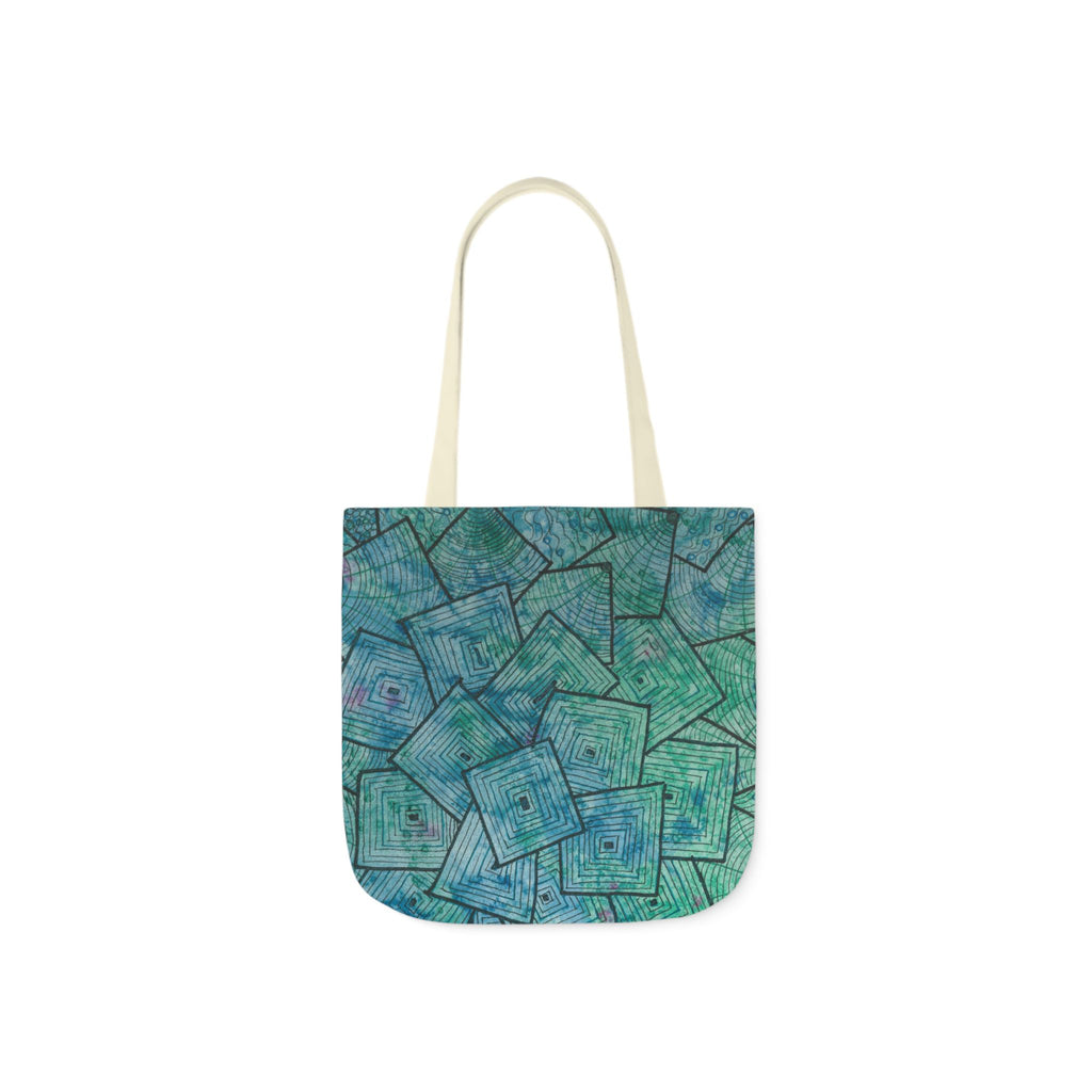 Canvas Tote Bags, Colourful Abstract Designs, 5-Color Straps, 3 Sizes.  For Family and friends or a Special Gift #65 And The AnswerIs