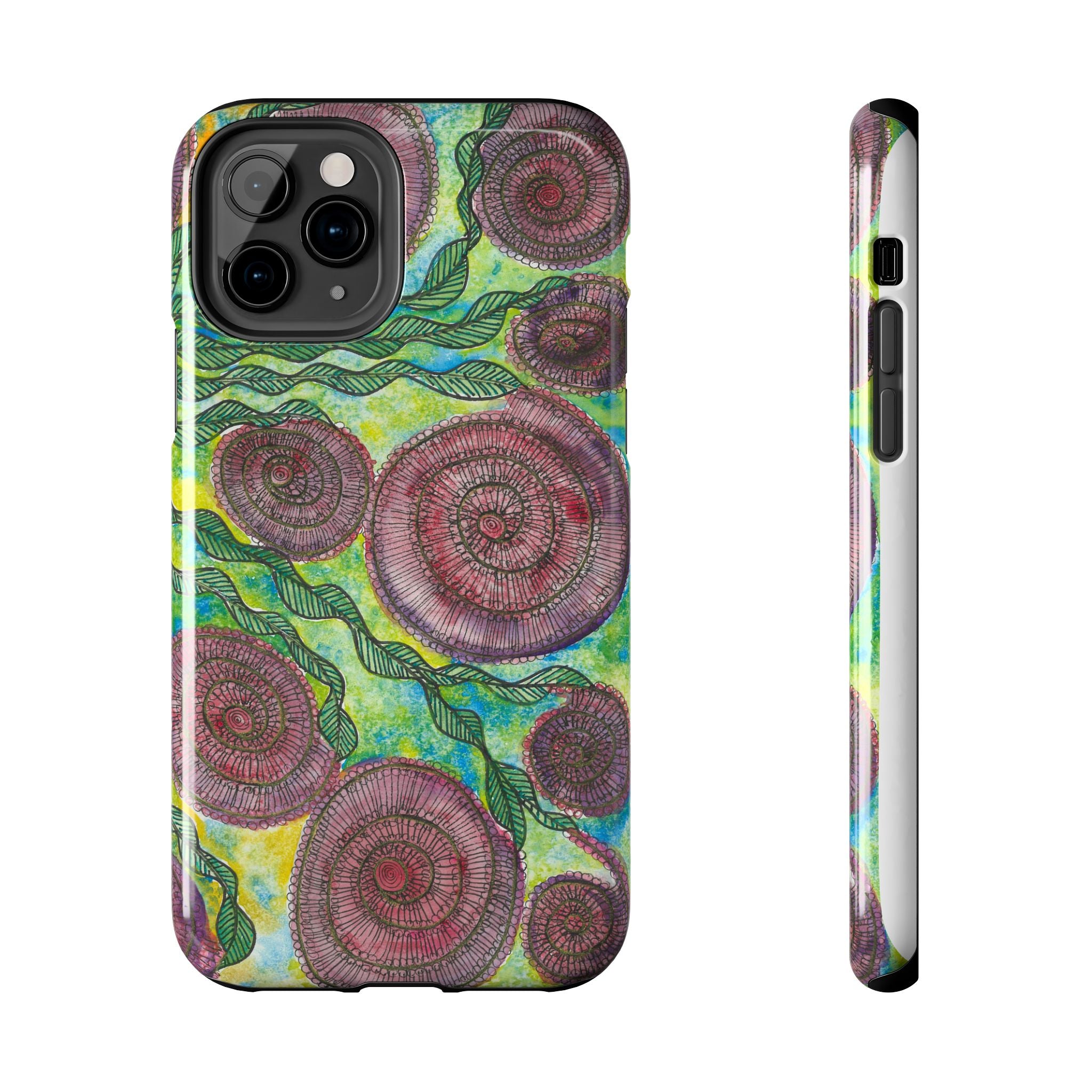 Tough Phone Case - All iPhones and Samsung Galaxys - Exciting Abstract Design #35 Beetroot To Yourself
