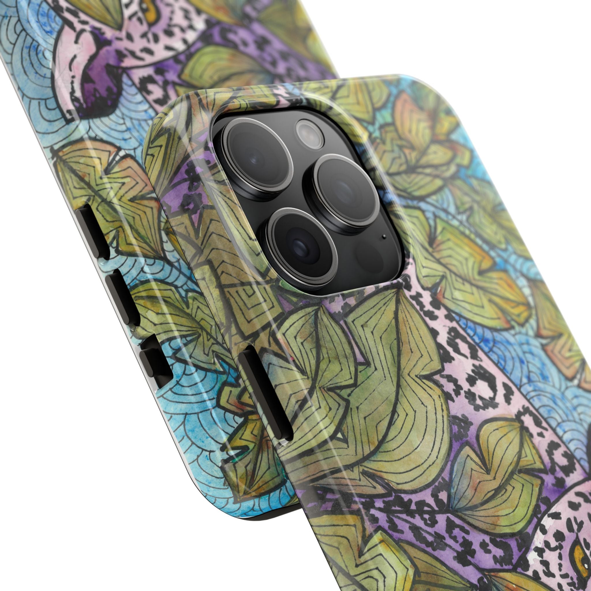 Tough Phone Case - All iPhones and Samsung Galaxys - Exciting Abstract Design #76 Purrfect Blend