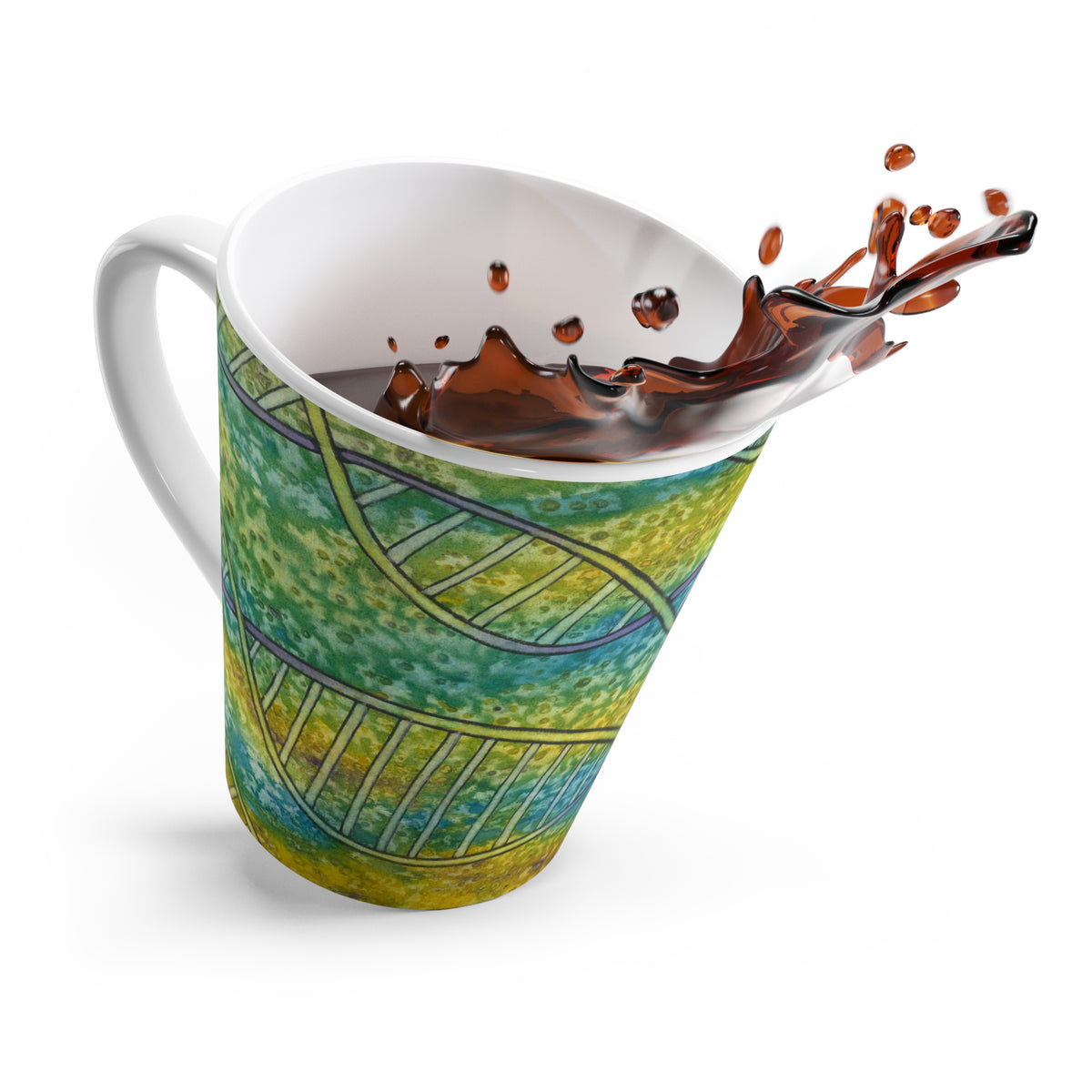 Coffee Mugs and Cups. Colourful Abstract Designs. Perfect for Home, Office or Special Gift #99 Crop Of DNA