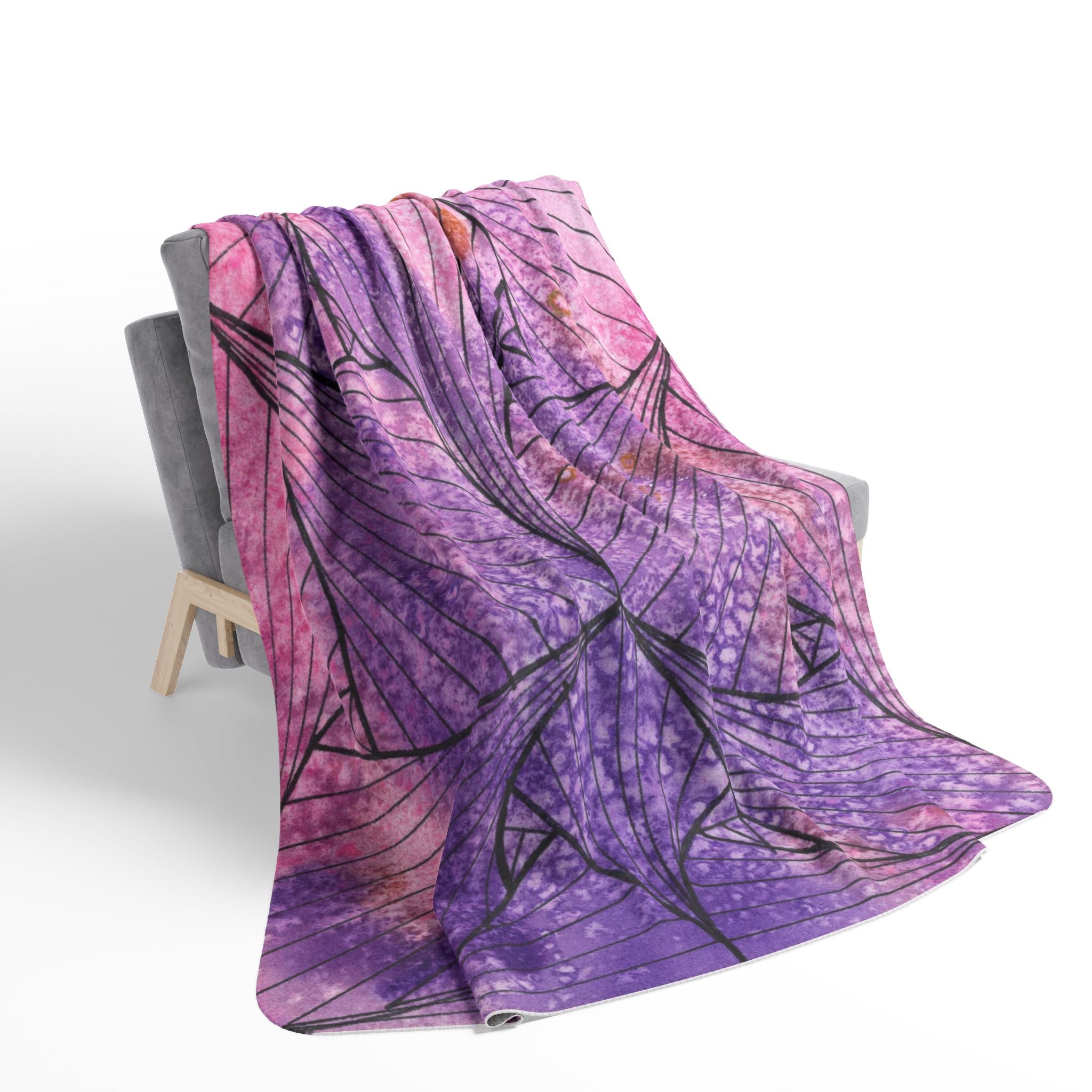 Fleece Throw Blanket, Textured Sherpa Underside, Hemmed, 2 Sizes. Colourful Abstract Design. Perfect for Bedroom, Living Room, or Special Gift #34 There's Always Hope