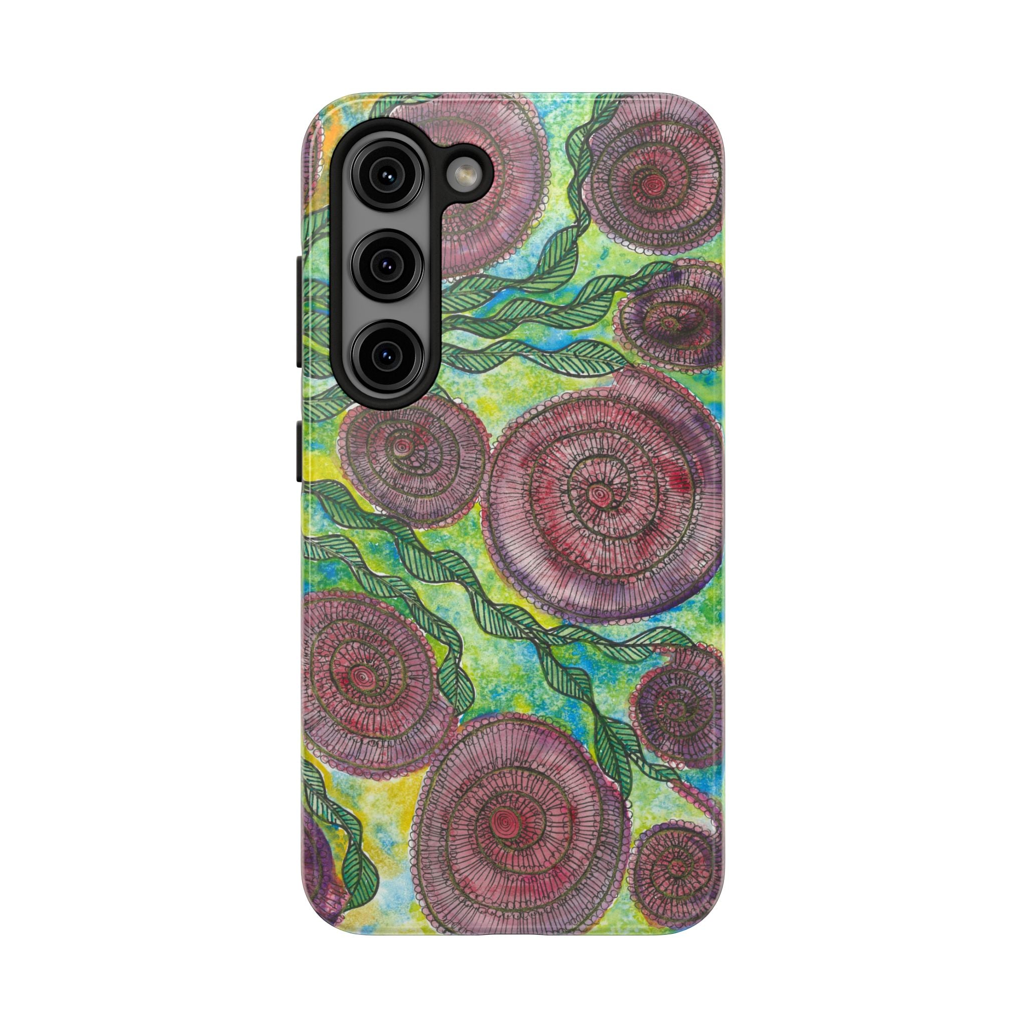 Tough Phone Case - All iPhones and Samsung Galaxys - Exciting Abstract Design #35 Beetroot To Yourself