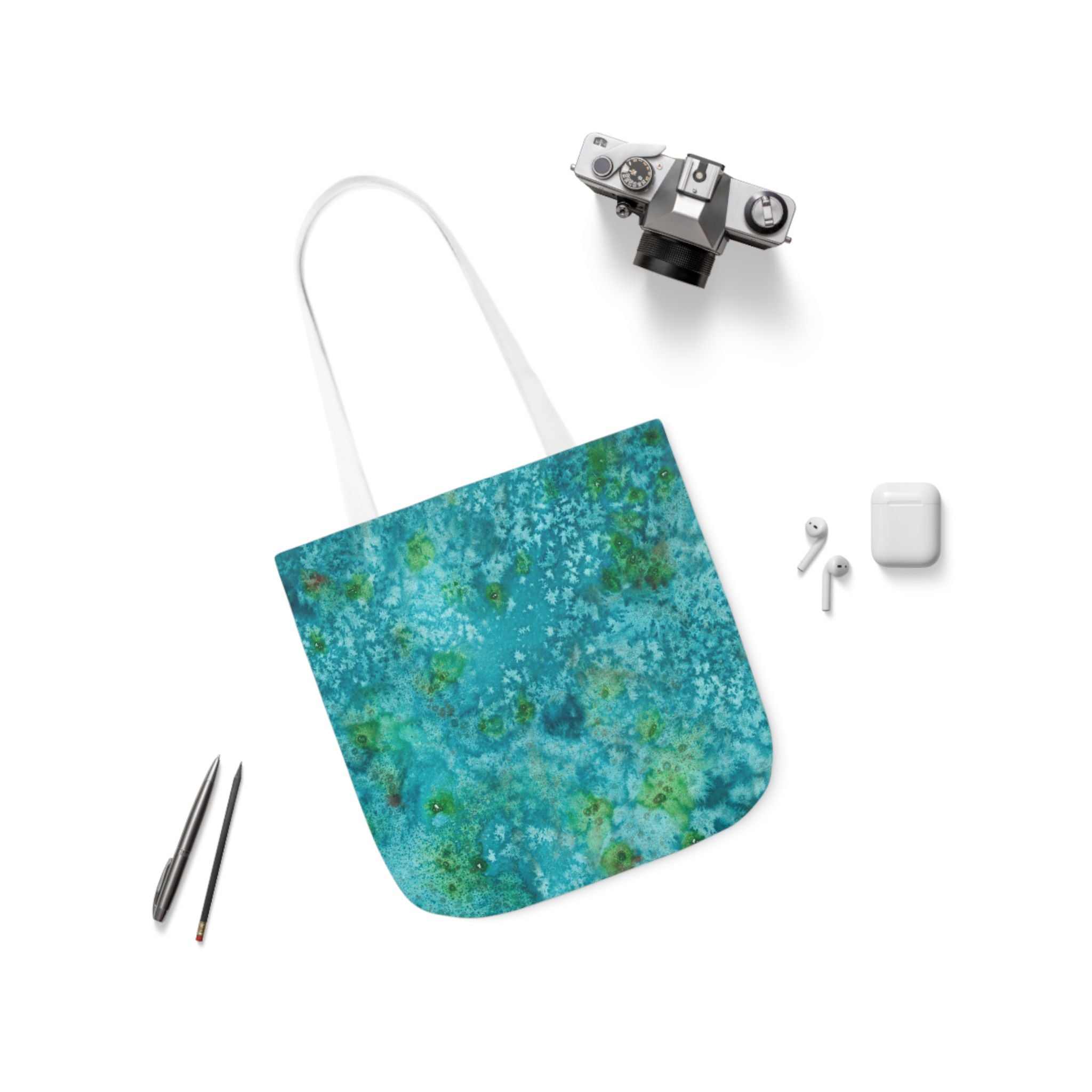 Canvas Tote Bags, Colourful Abstract Designs, 5-Color Straps, 3 Sizes.  For Family and friends or a Special Gift #83 Who Am I Today