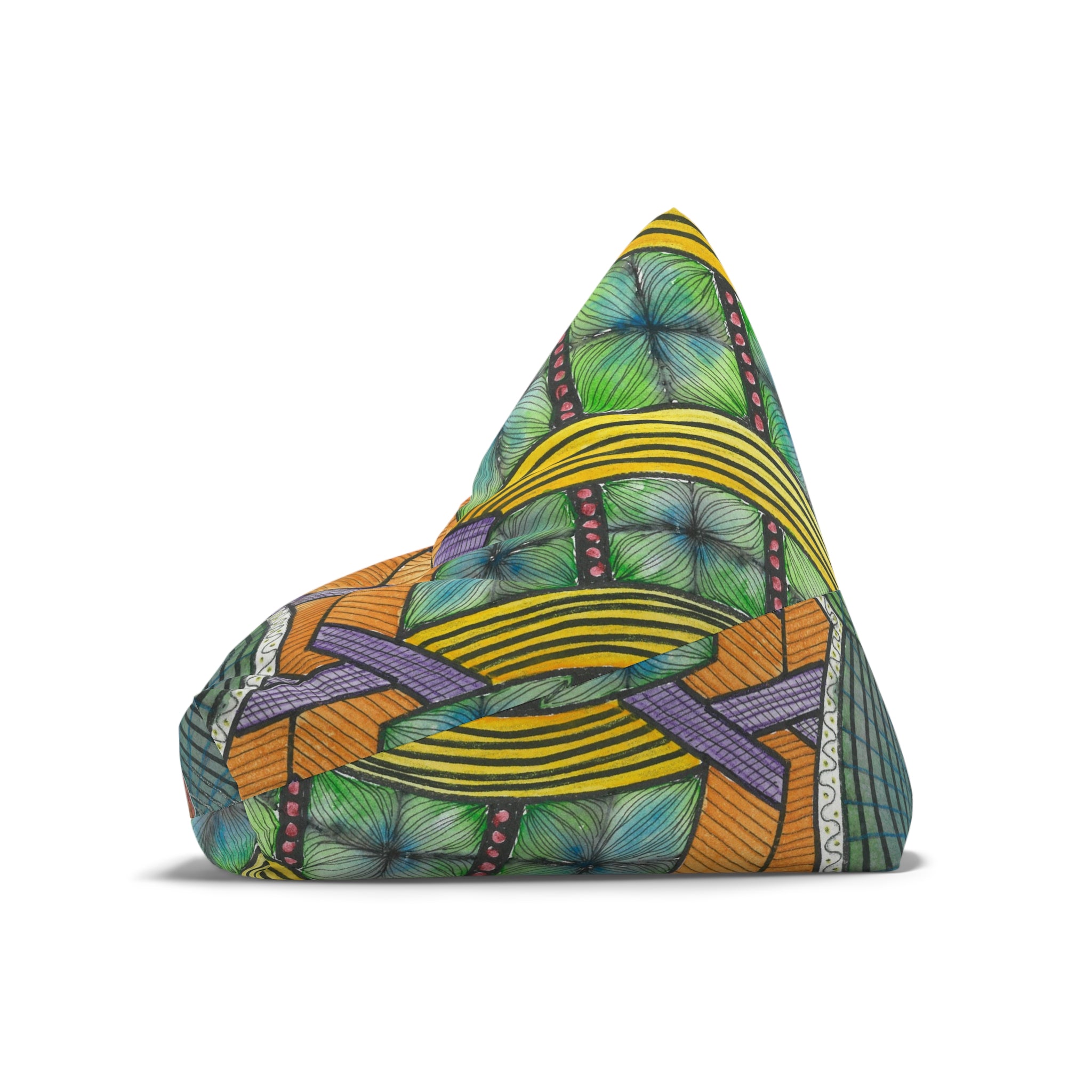 Bean Bag Chair Covers For Indoor & Outdoor - 2 Sizes - Exciting Abstract Design #31 T'Eye Land
