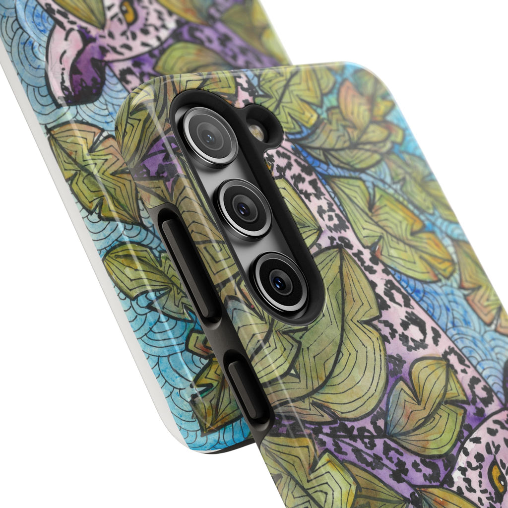 Tough Phone Case - All iPhones and Samsung Galaxys - Exciting Abstract Design #76 Purrfect Blend
