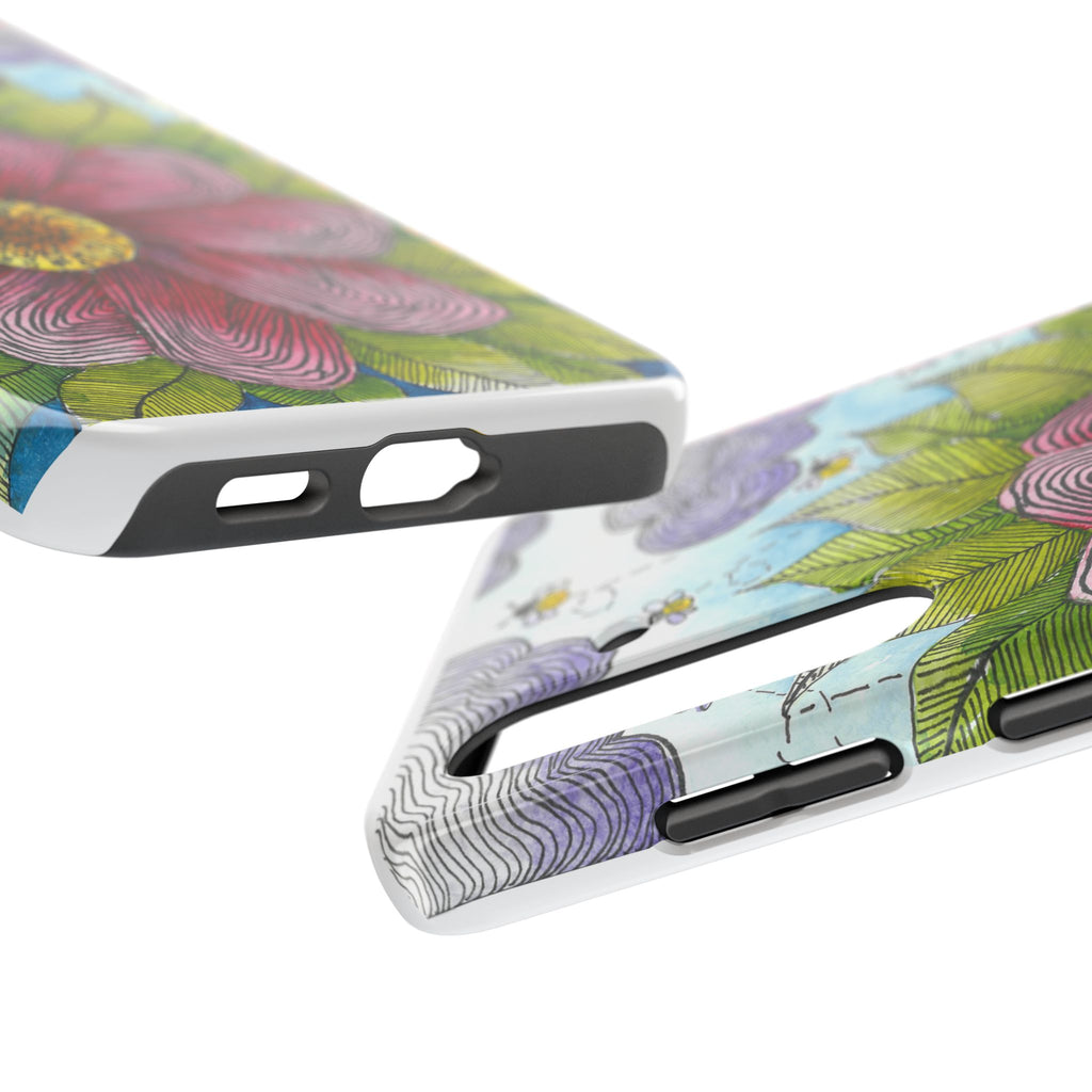 Tough Phone Case - All iPhones and Samsung Galaxys - Exciting Abstract Design  #4 Bloom'n