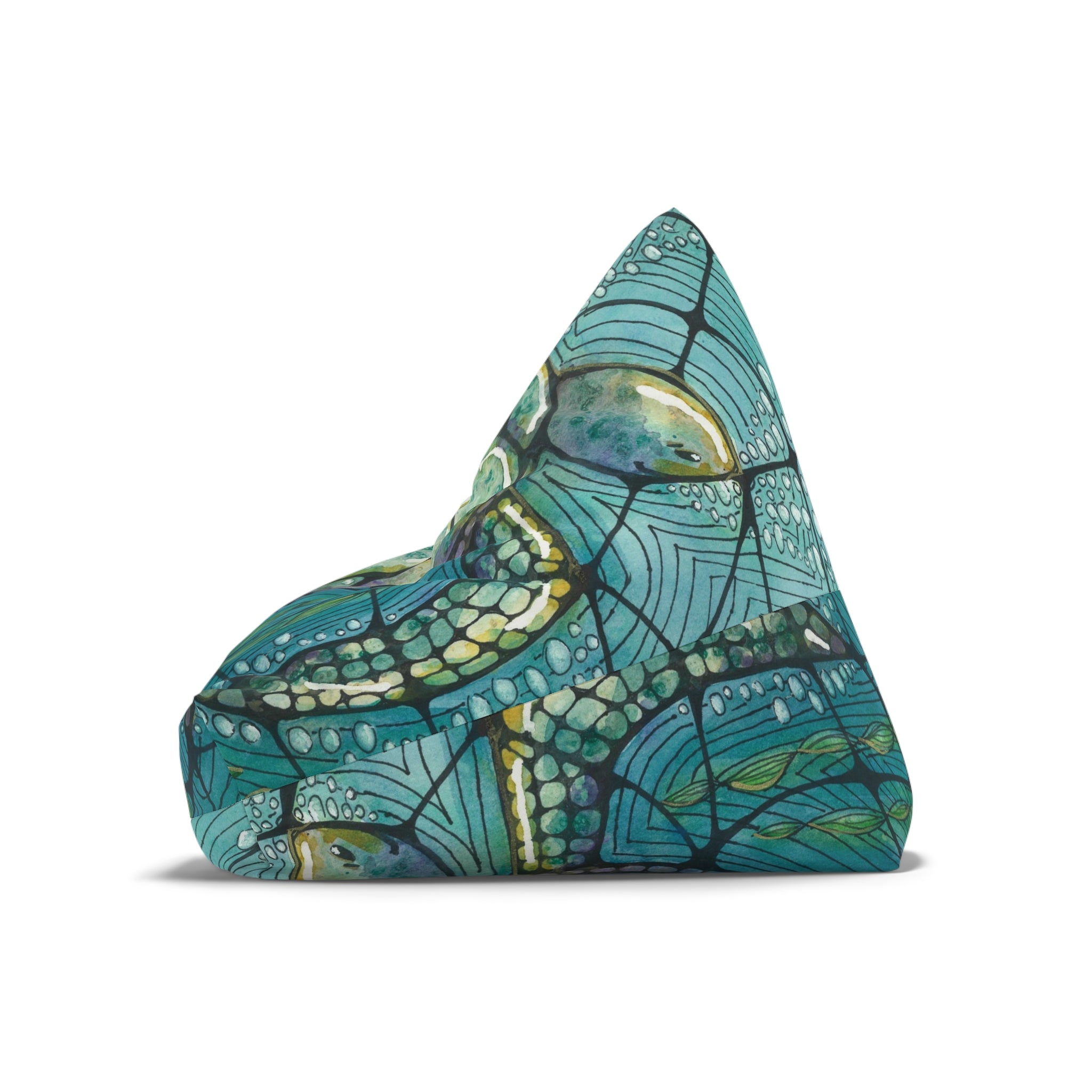 Bean Bag Chair Covers For Indoor & Outdoor - 2 Sizes - Exciting Abstract Design #73 Turtling Along